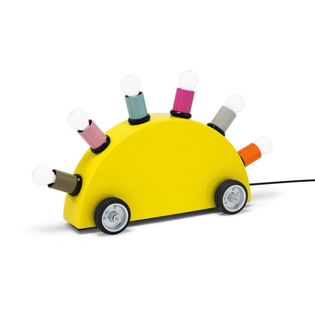 Métal Lampe Super Memphis Milano, jaune par Martine Bedin en vente