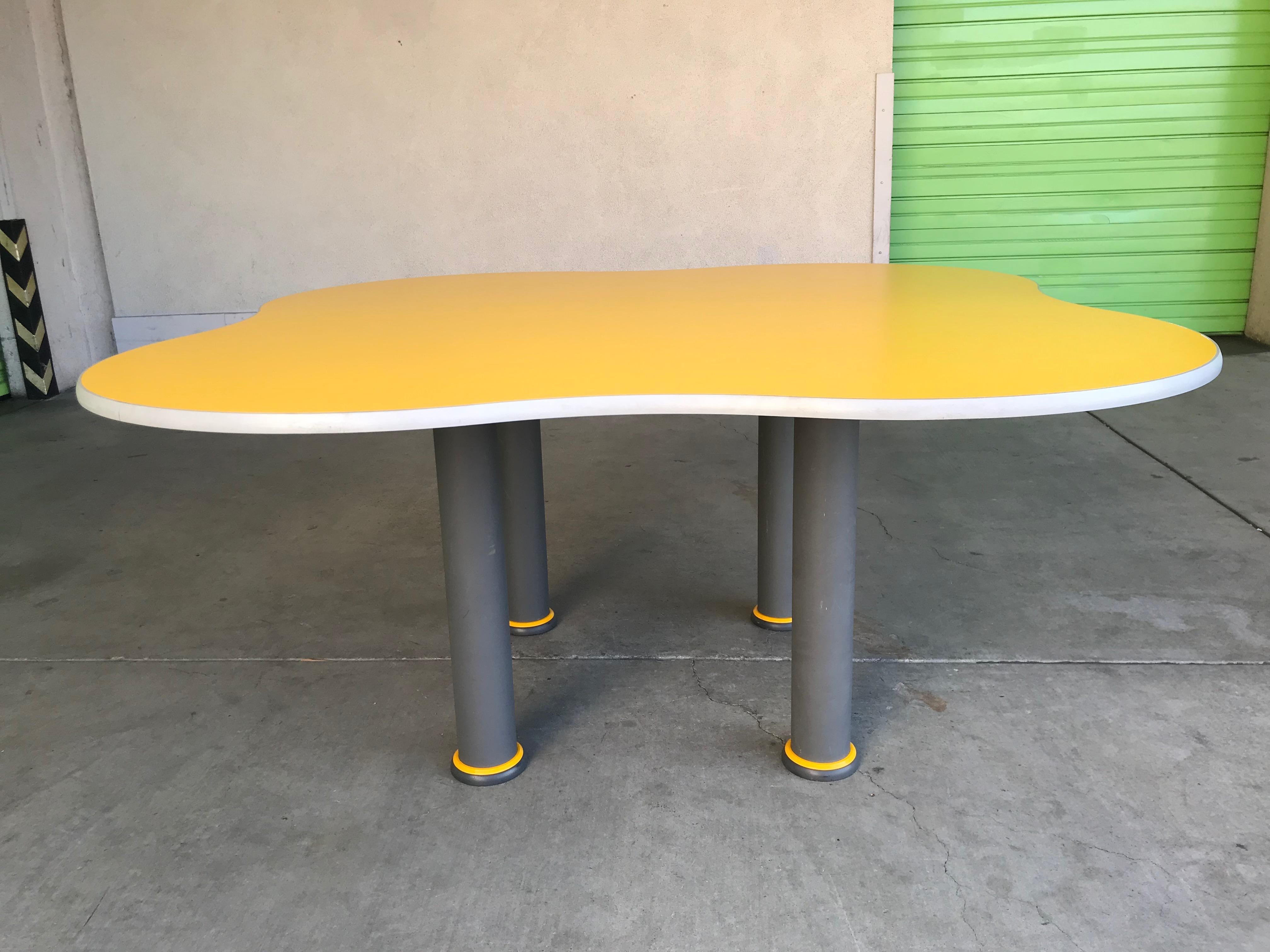Italian Memphis Modern Design Dining Table For Sale