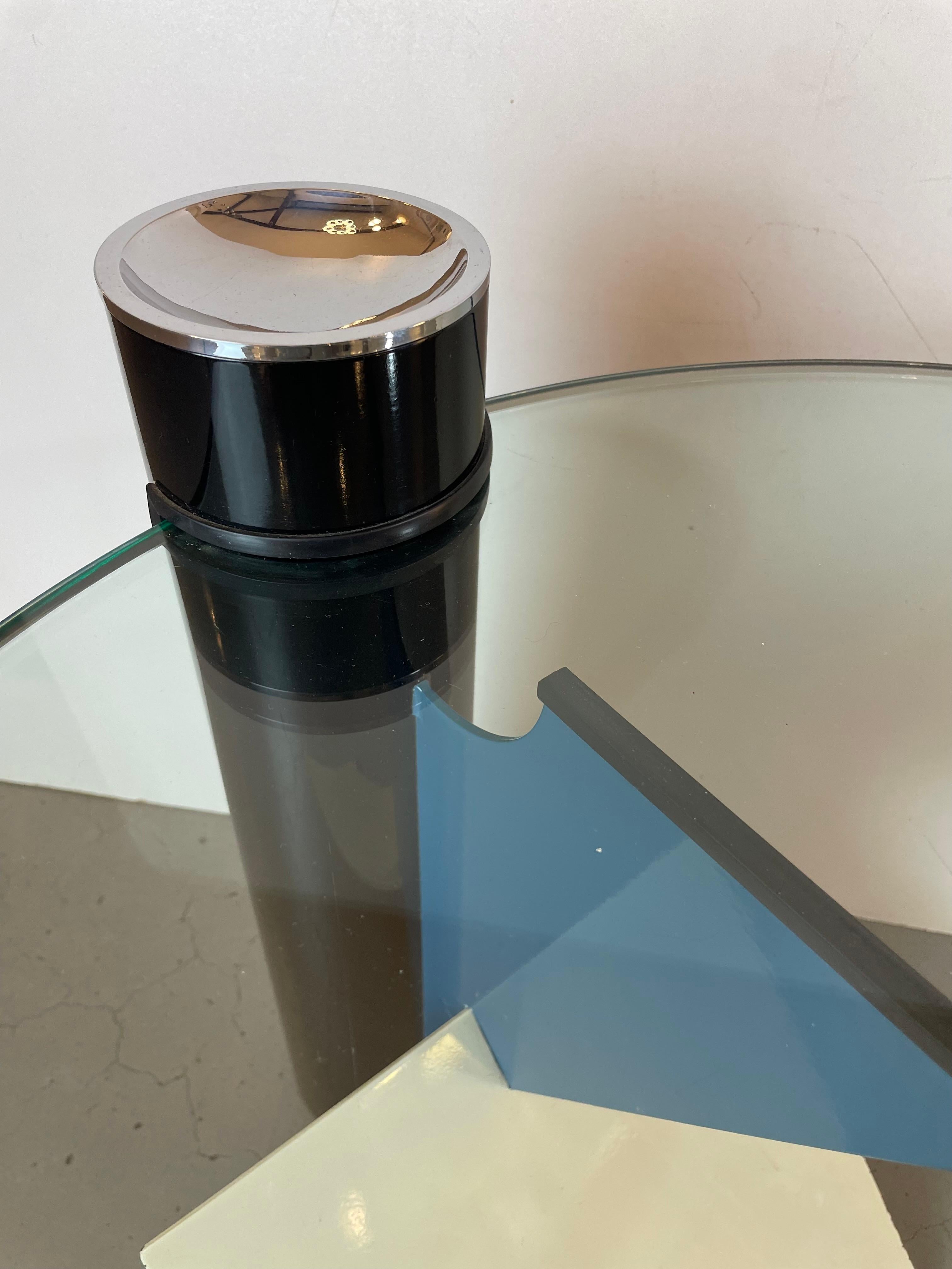 Memphis Postmodern Side Table by Peter Shire for Saporiti, 1980s For Sale 11