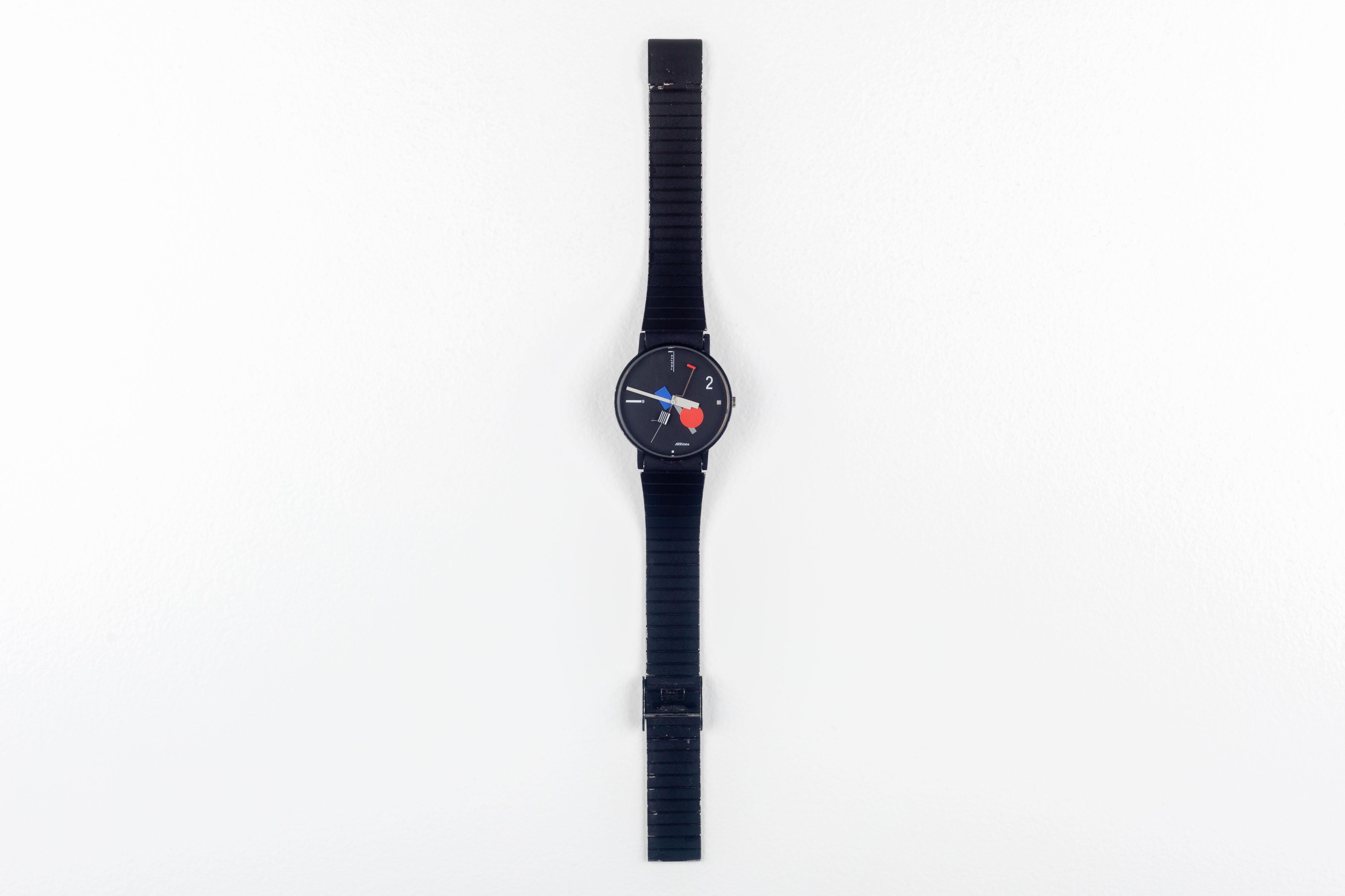 Postmoderne Montre-bracelet postmoderne Memphis de Nicolai Canetti pour Artime, 1986, fabrication suisse en vente