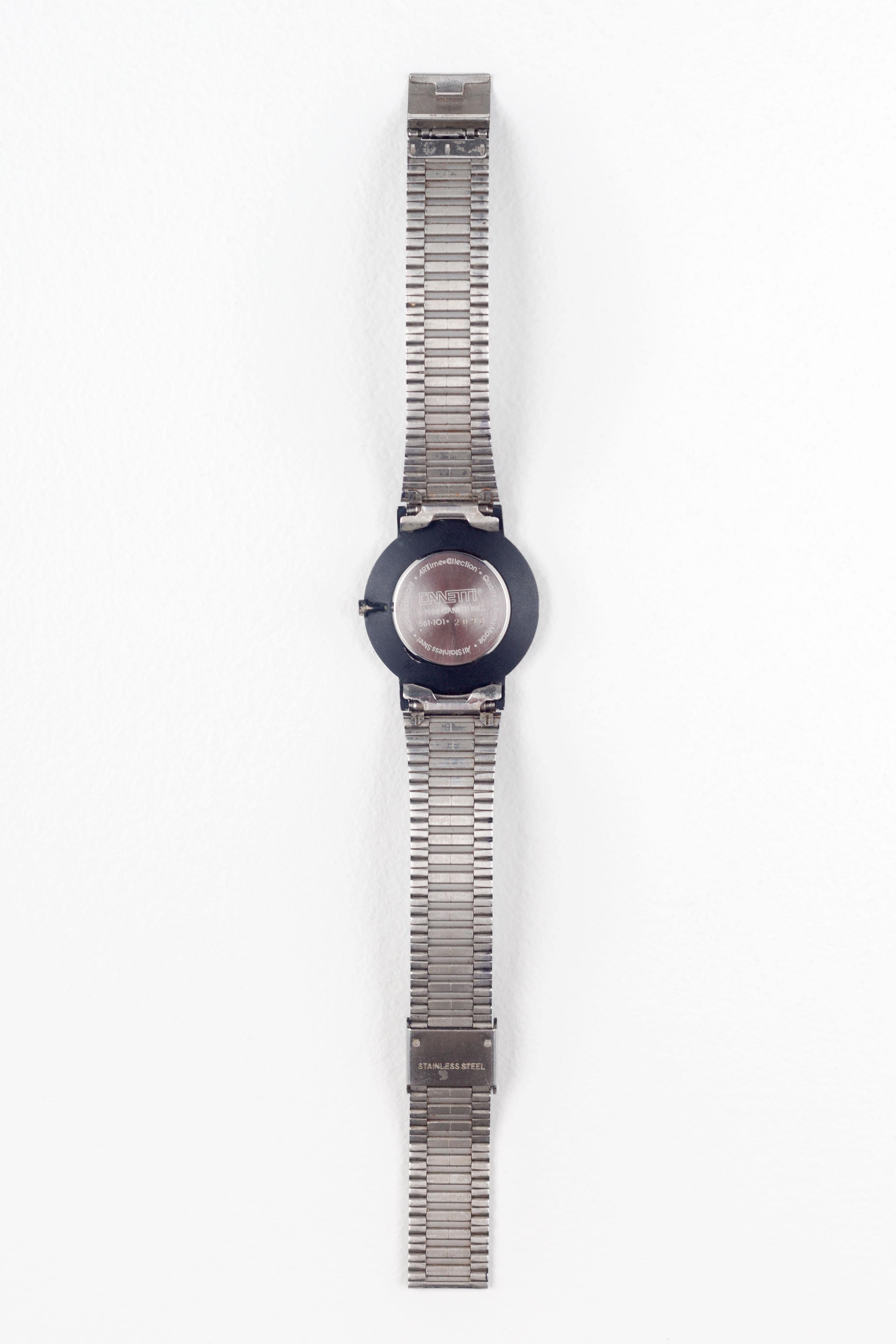 Postmoderne Memphis-Armbanduhr von Nicolai Canetti für Artime, 1986, Schweizer hergestellt (Ende des 20. Jahrhunderts) im Angebot