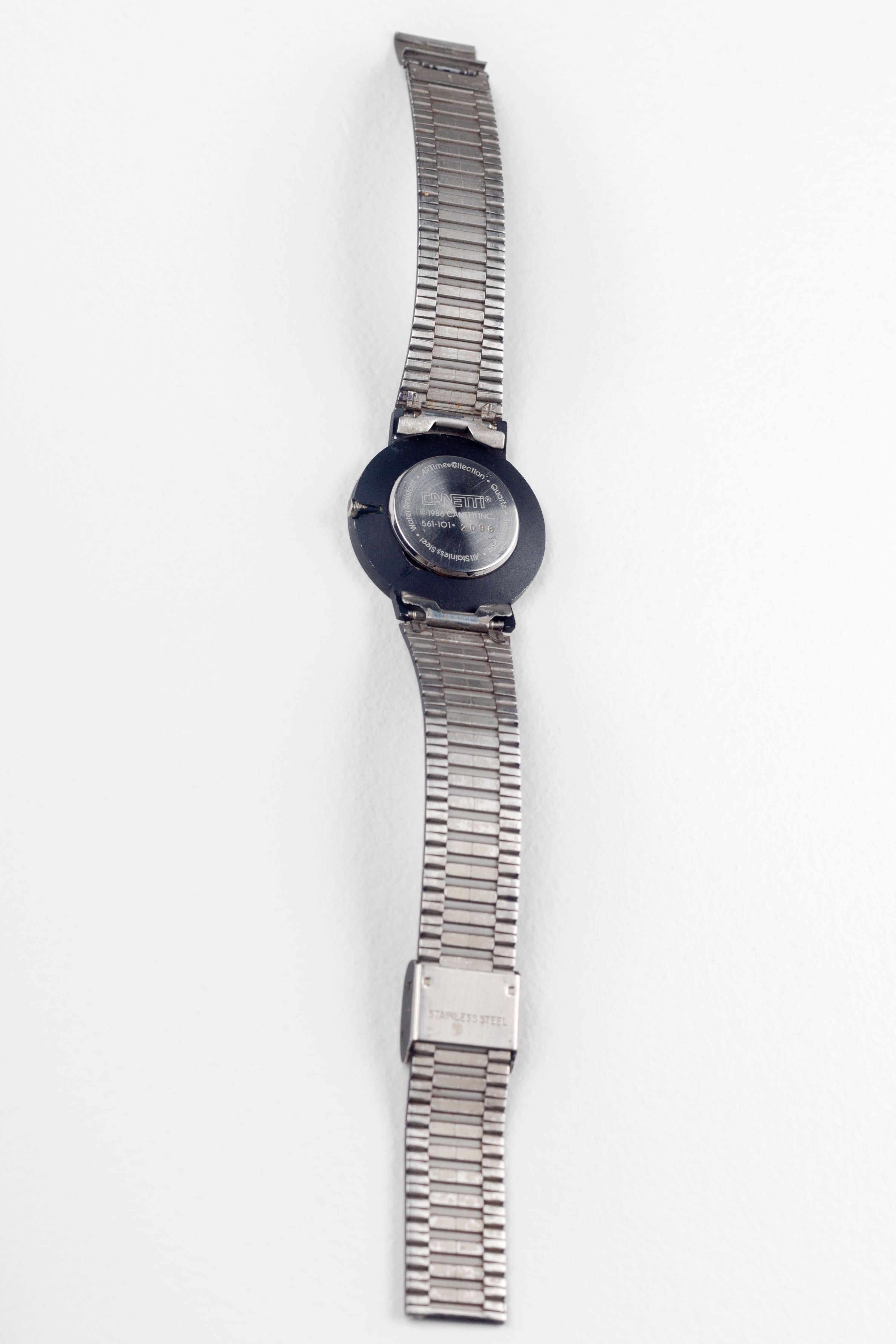 Postmoderne Memphis-Armbanduhr von Nicolai Canetti für Artime, 1986, Schweizer hergestellt im Angebot 2