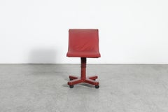 Memphis Red Rolling "Synthesis" Olivetti Chair by Ettore Sottsass, 1970s