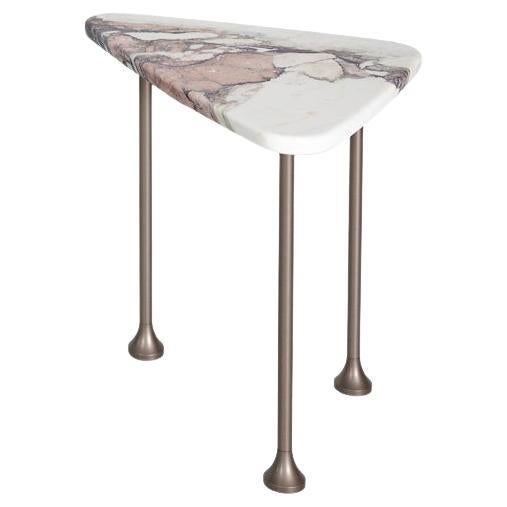 Memphis Side Table - a Minimal Geometric Side Table in Marble For Sale