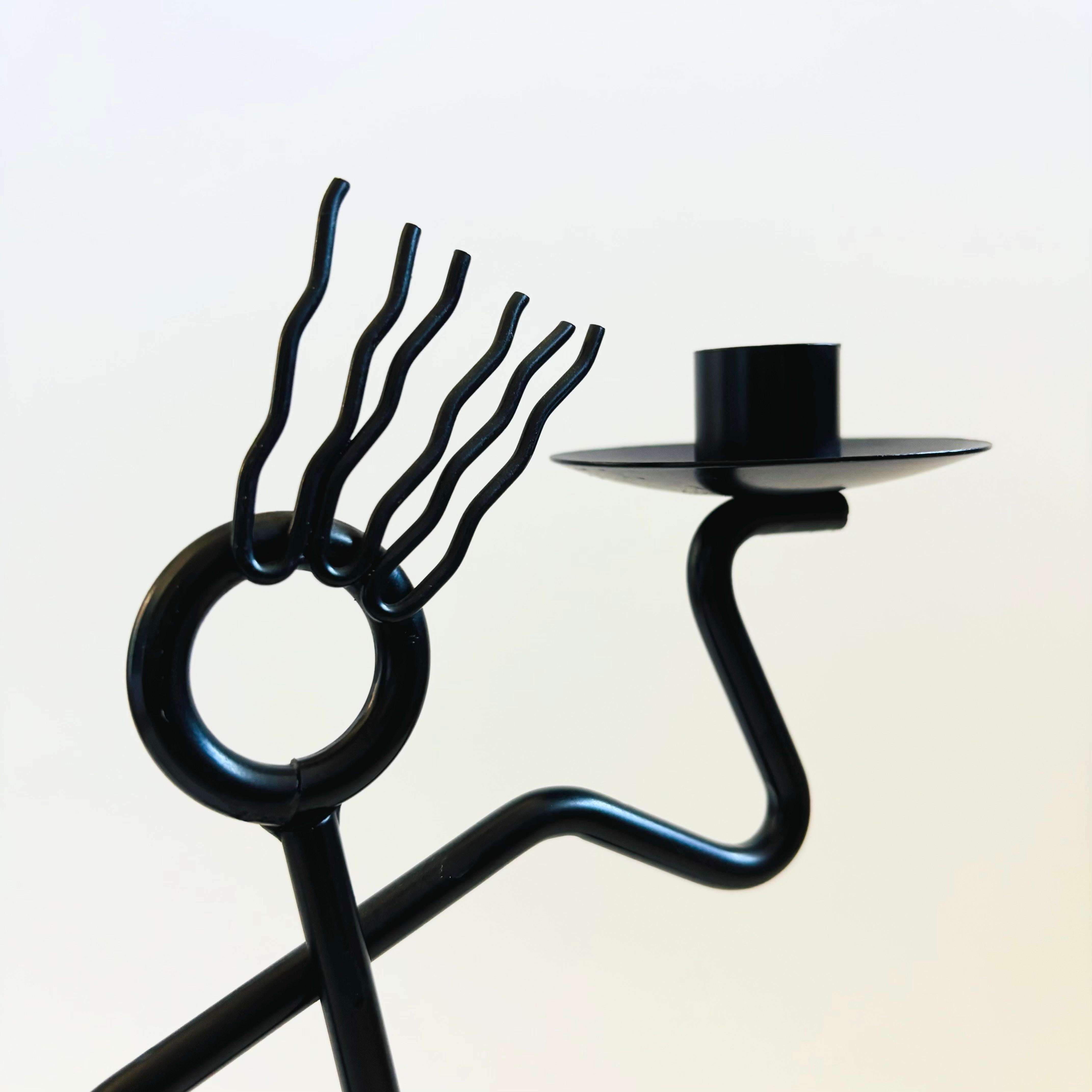 Portacandele a bastoncino in metallo stile Memphis anni '80 In condizioni buone in vendita a Fairfield, CA