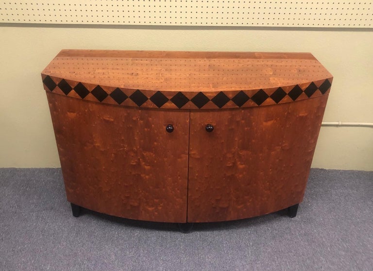 Memphis Style Burlwood Laquered Credenza / by Pace Collection