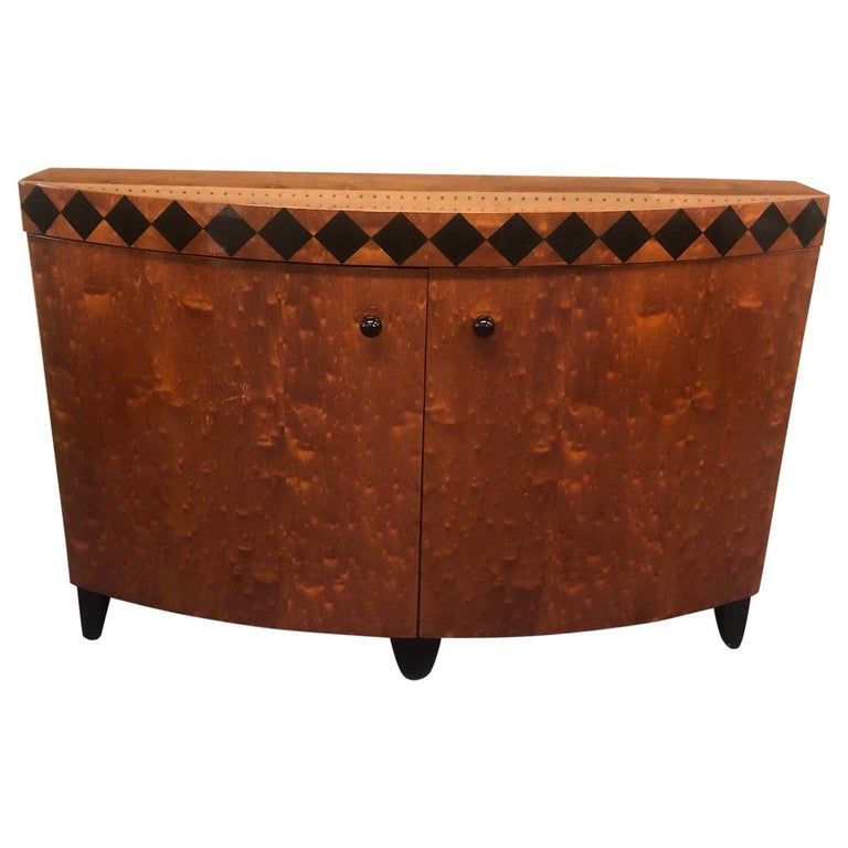 Memphis Style Burlwood Laquered Credenza / by Pace Collection