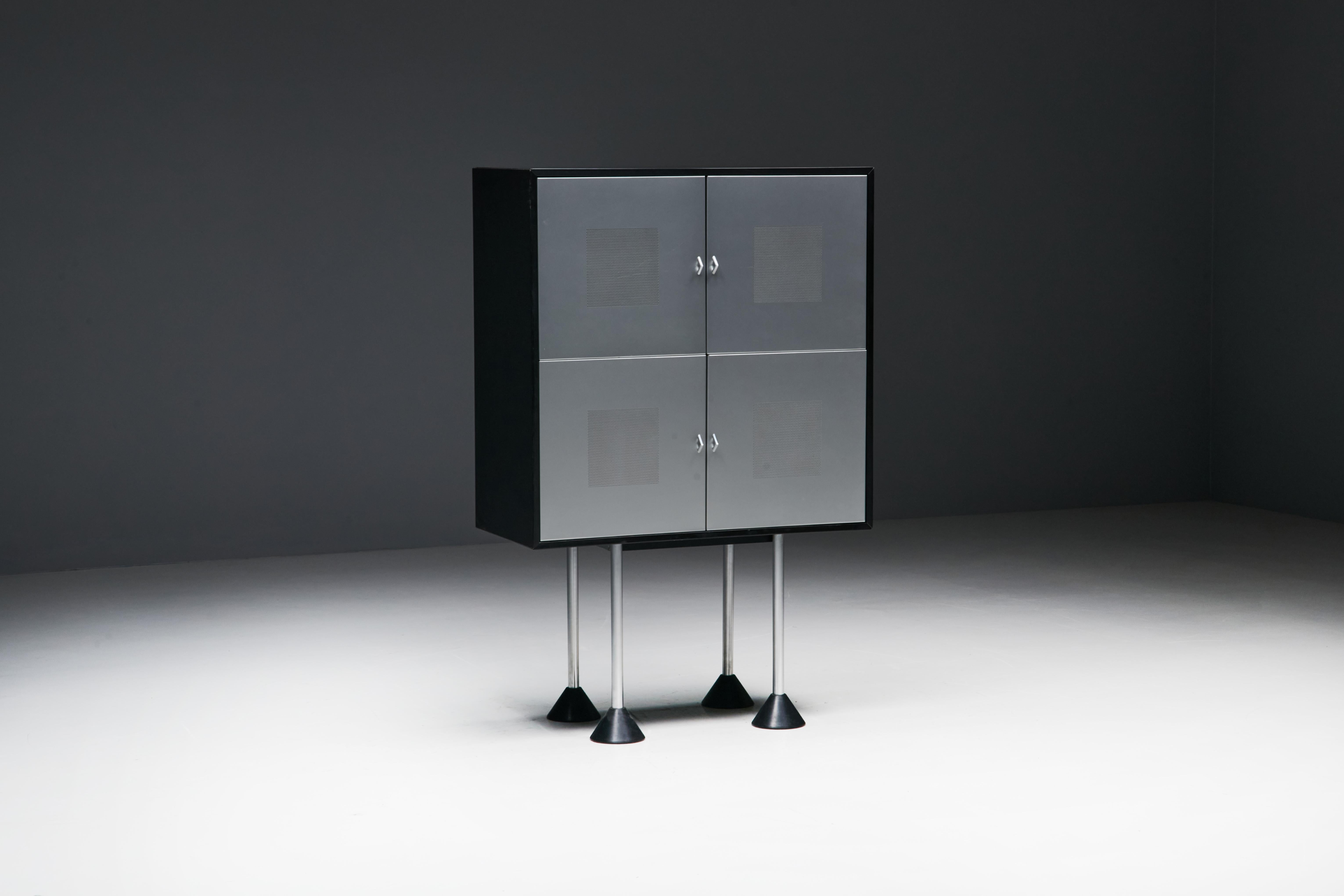 Post-Modern Memphis Style Cabinet by Gerard Van Den Berg for Pastoe, Netherlands, 1980s For Sale