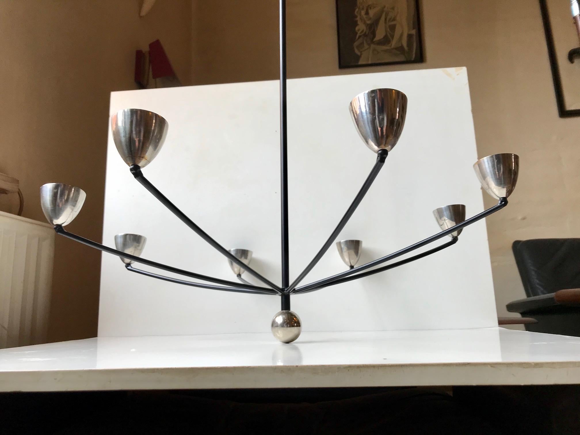 Memphis Style Candle Chandelier, Scandinavian, 1980s 2