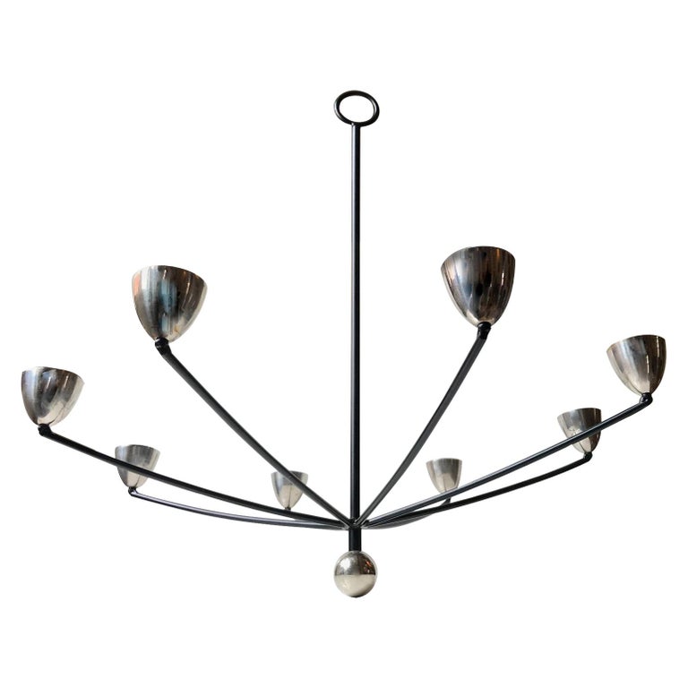 Memphis Style Candle Chandelier, Scandinavian, 1980s For Sale at 1stDibs