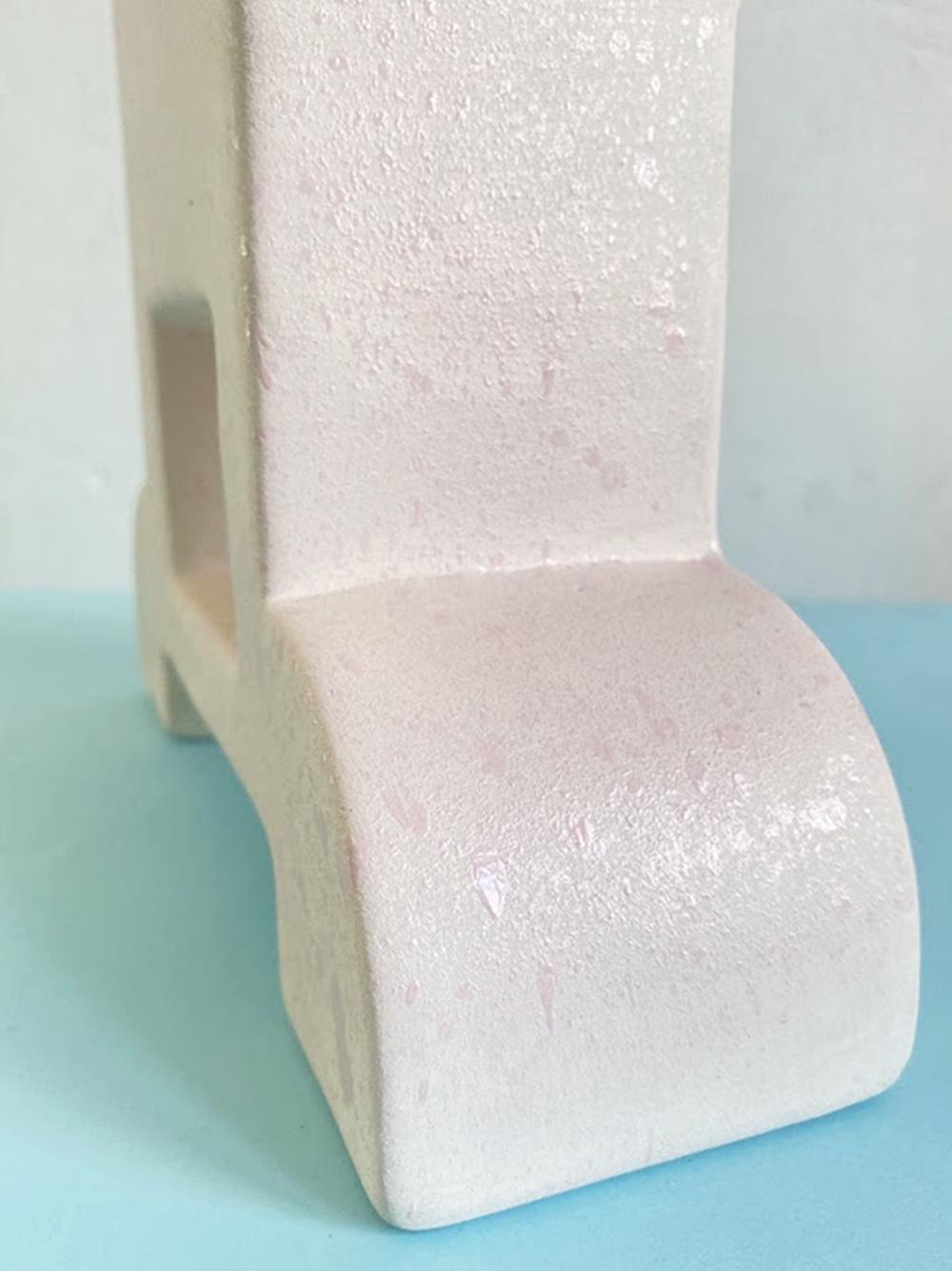 Memphis Style Ceramic Vase Bastione by Florio Keramia 1990s In Good Condition In Debrecen, HU