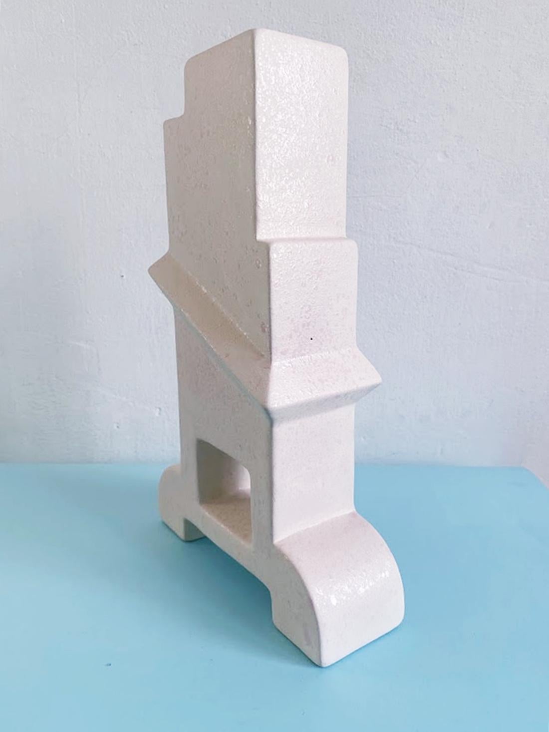 Late 20th Century Memphis Style Ceramic Vase Bastione by Florio Keramia 1990s