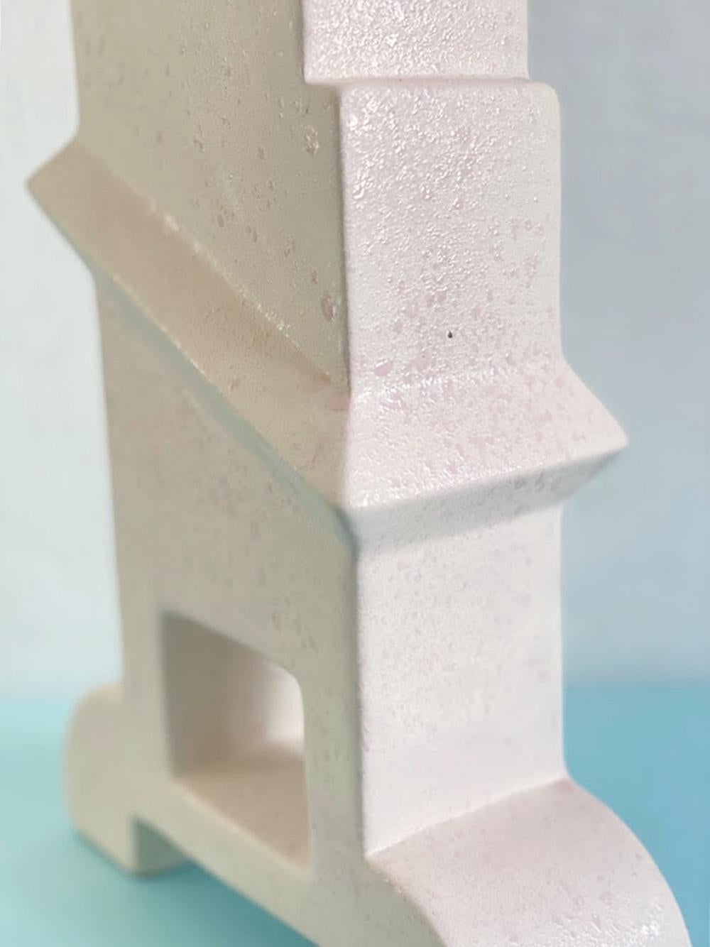 Memphis Style Ceramic Vase Bastione by Florio Keramia 1990s 1