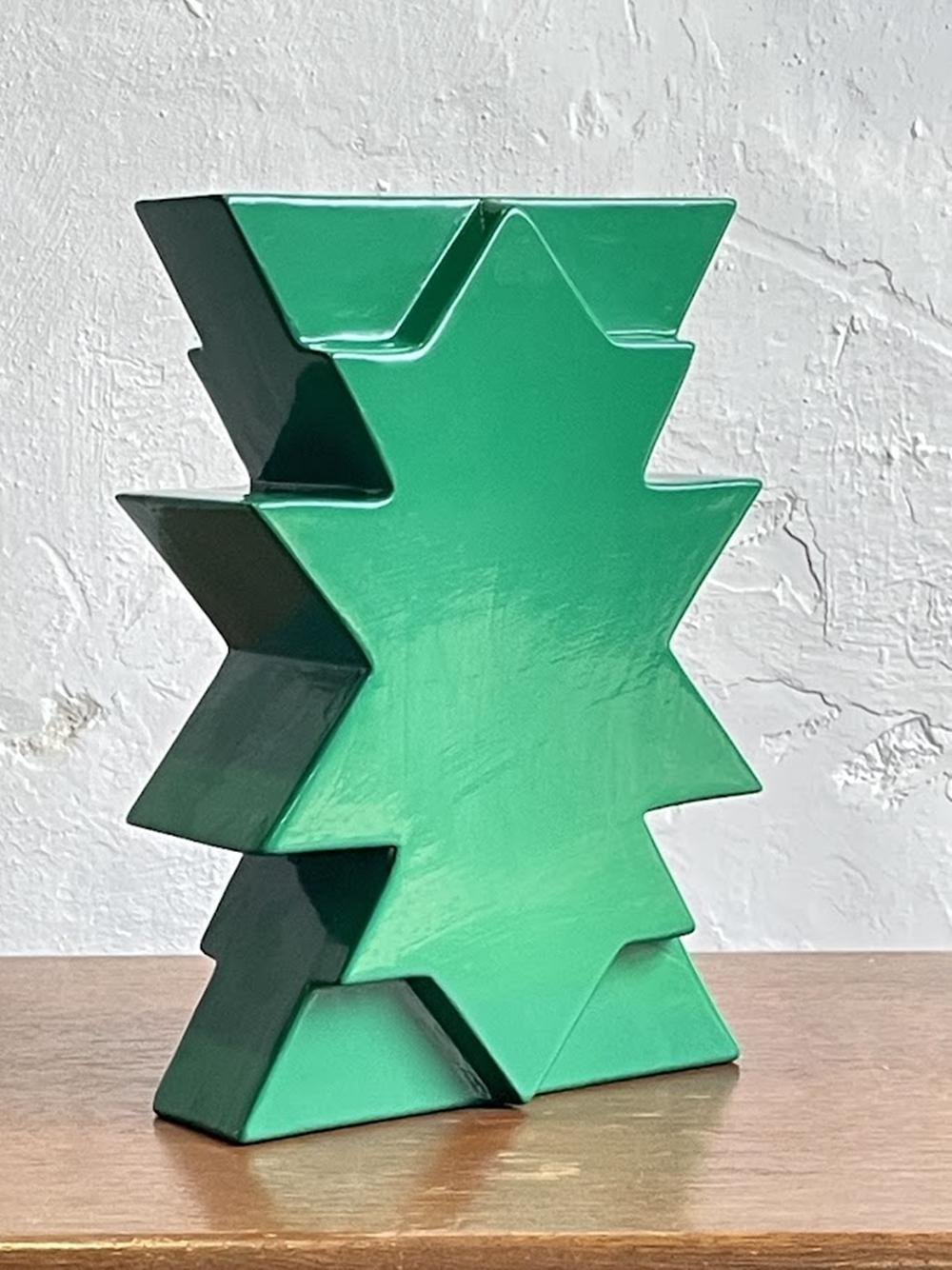 Vaso in ceramica stile Memphis 
