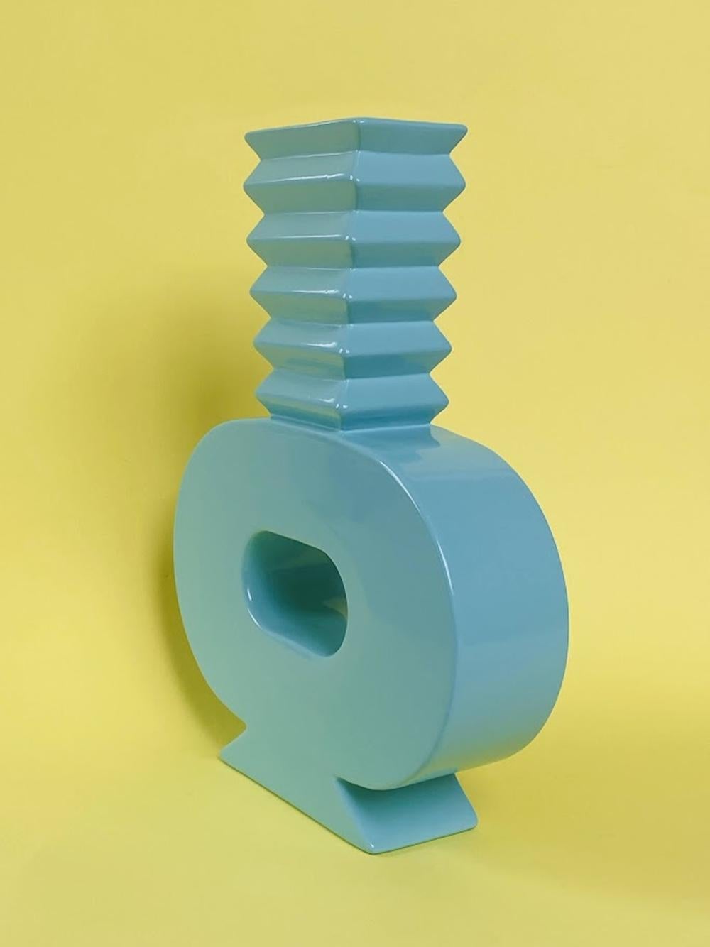 Late 20th Century Memphis Style Ceramic Vase 