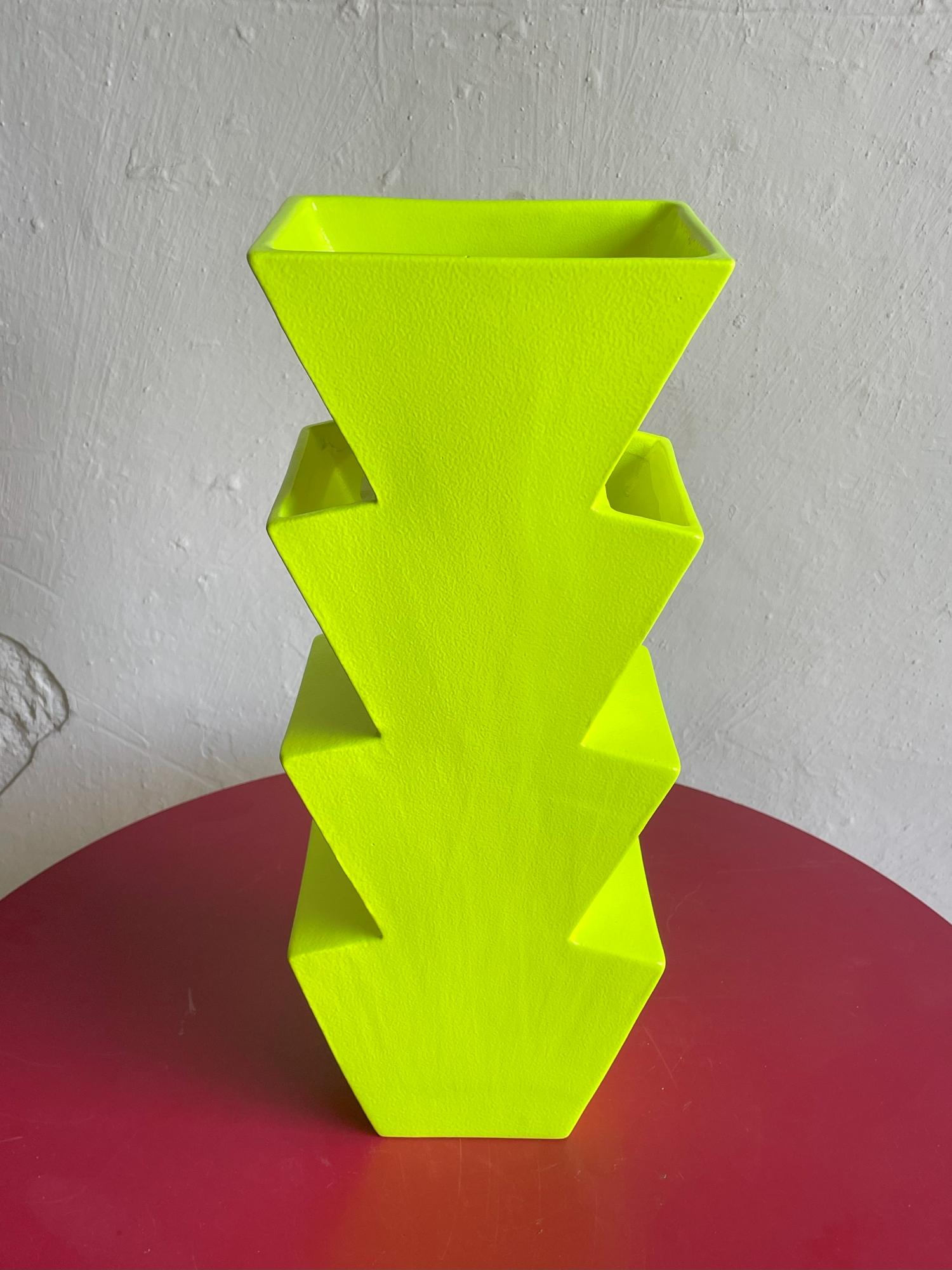 Post-Modern Memphis Style Ceramic Vase 