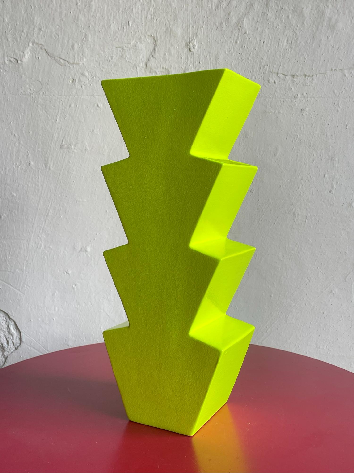 Late 20th Century Memphis Style Ceramic Vase 