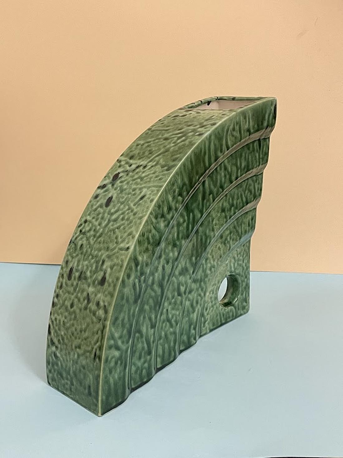 European Memphis Style Ceramic Vase Shell by Florio Keramia For Sale