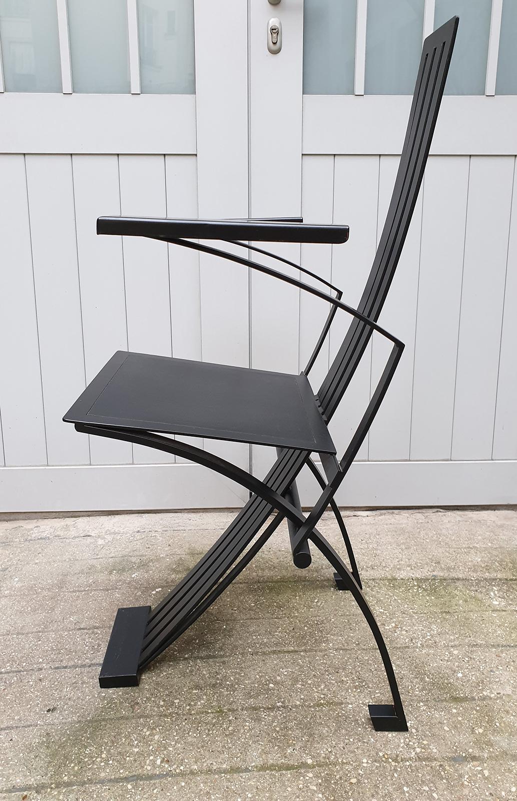 Steel Memphis Style Chair, 1980