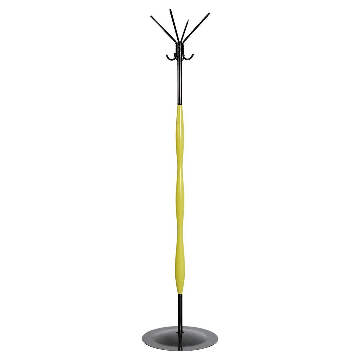 Memphis Style Chartreuse and Black Coat Tree For Sale