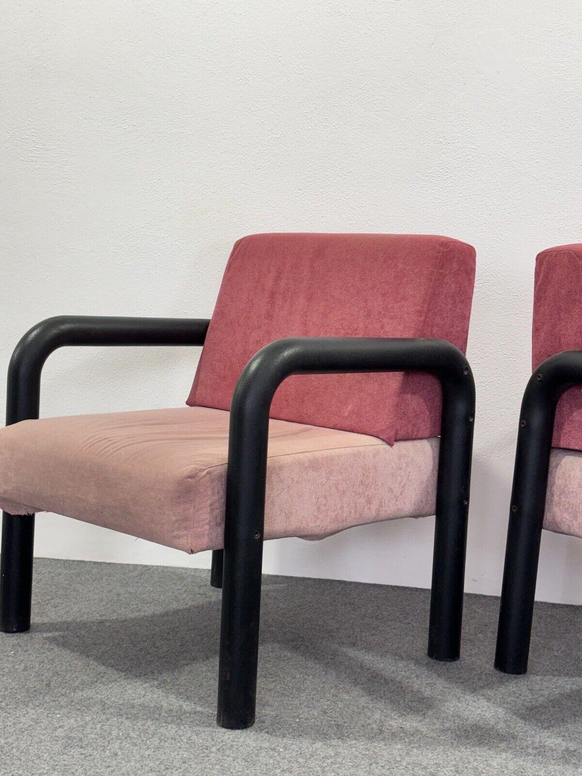Italian Paire de fauteuils style Memphis Design postmoderne Modernisme 1980 en vente