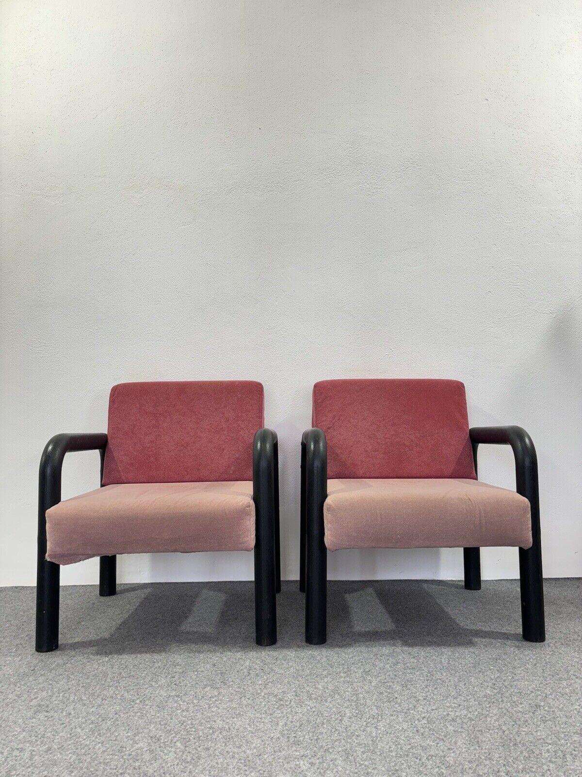 Late 20th Century Paire de fauteuils style Memphis Design postmoderne Modernisme 1980 en vente