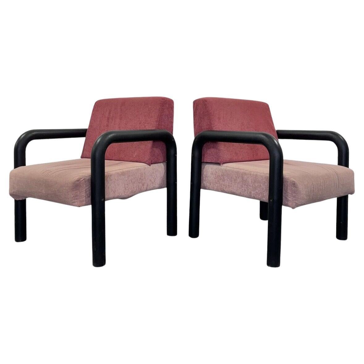 Memphis Style pair of armchairs Postmodern Design Modernism 1980s