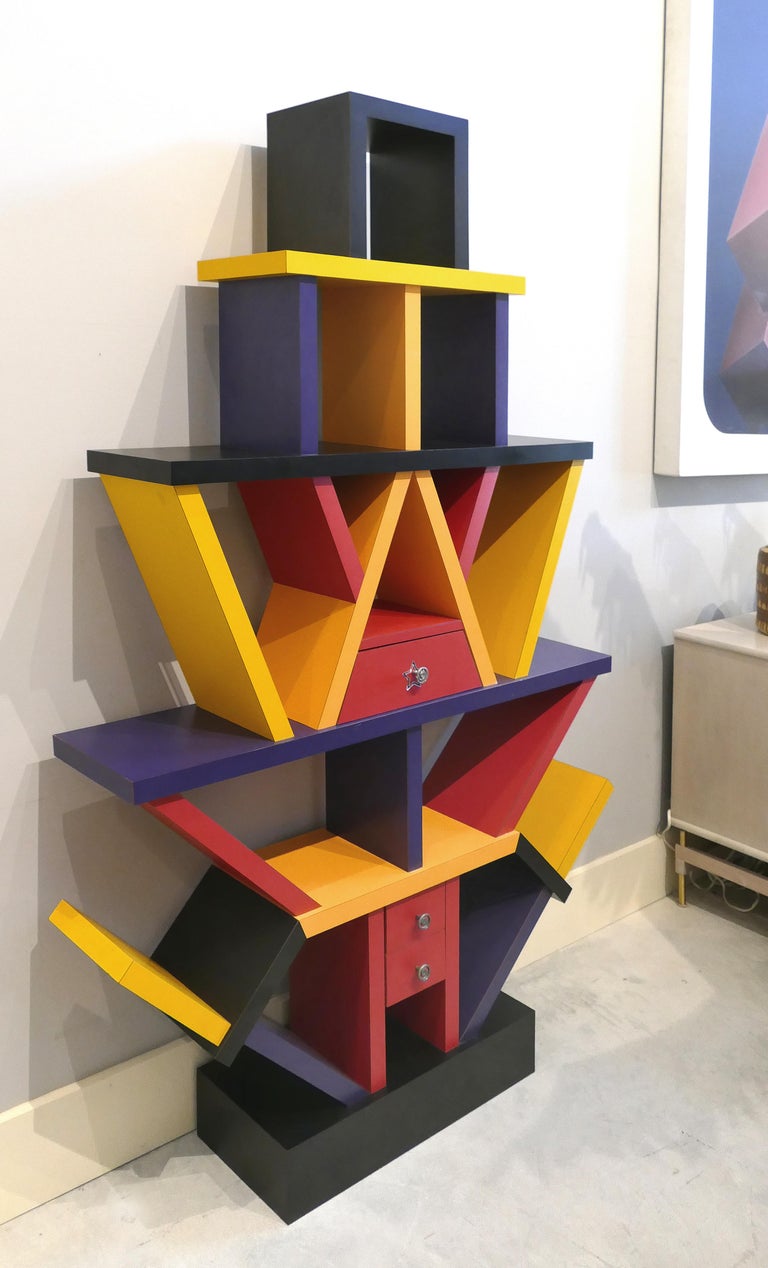 Memphis Style Étagère Manner of Ettore Sottsass For Sale at 1stDibs