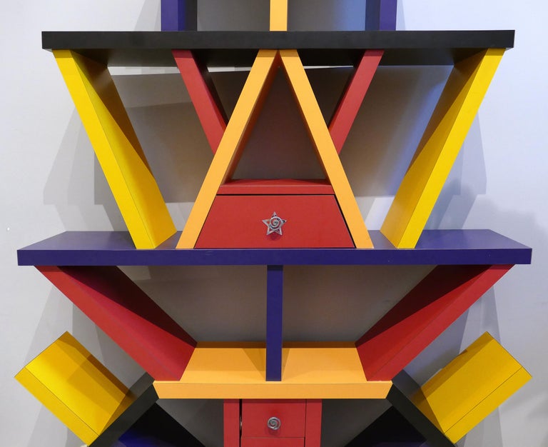 Memphis Style Étagère Manner of Ettore Sottsass For Sale at 1stDibs