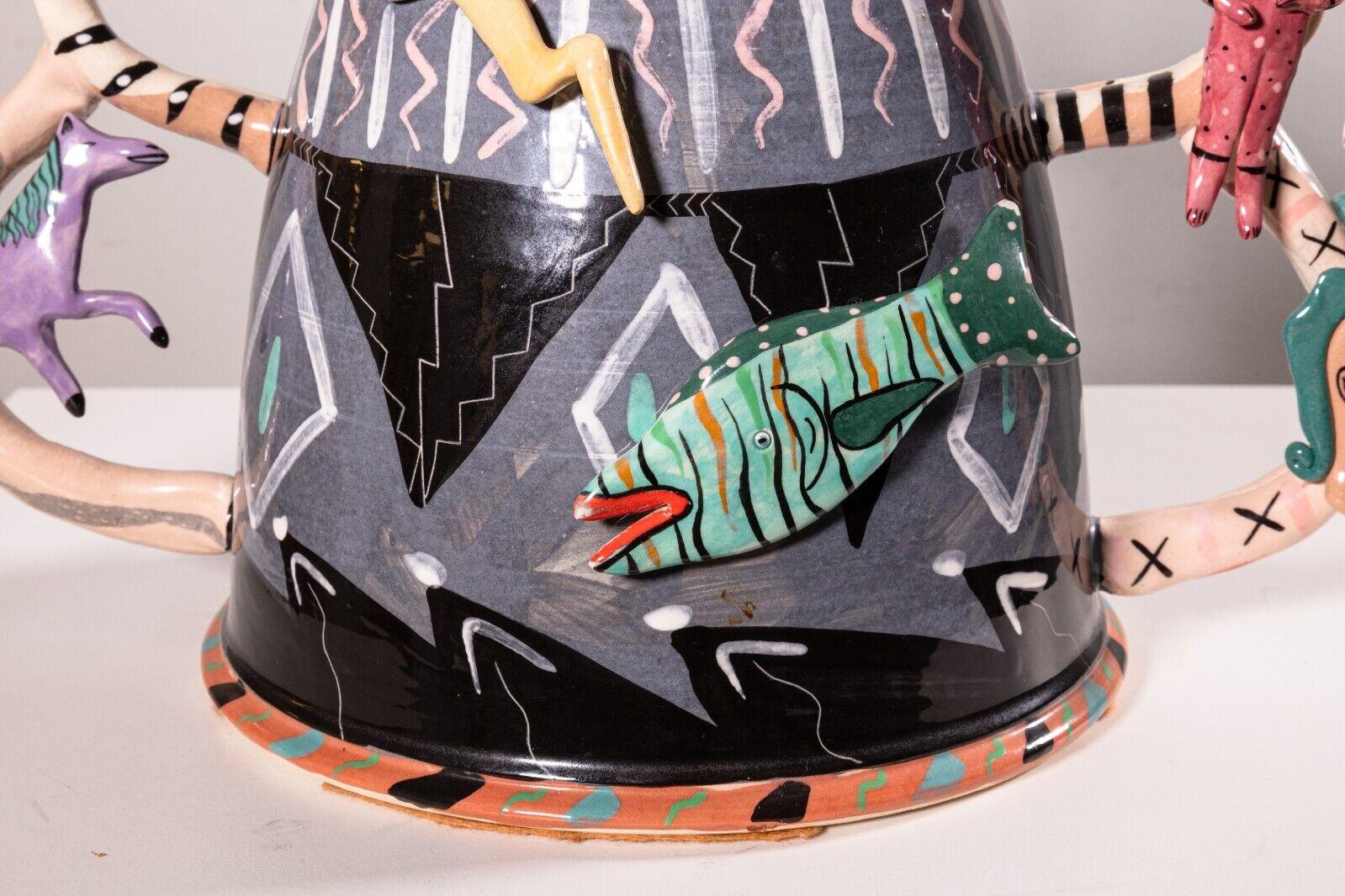 20th Century Memphis Style Garson Pakele Signed Candle Holder