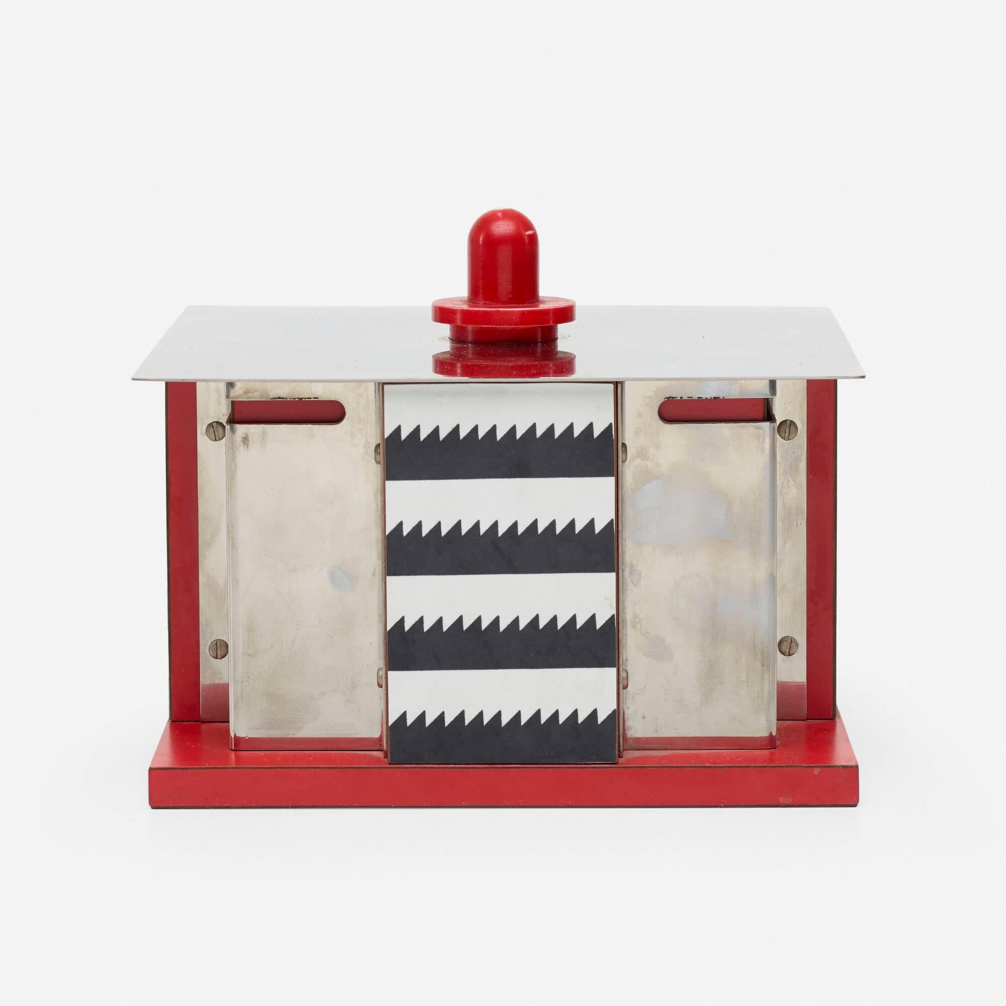 Around the time that MEMPHIS had become a world-wide phenomenon, several Italian manufacturers approached the various MEMPHIS designers to execute similar work but on different products than MEMPHIS offered.  Thus, 