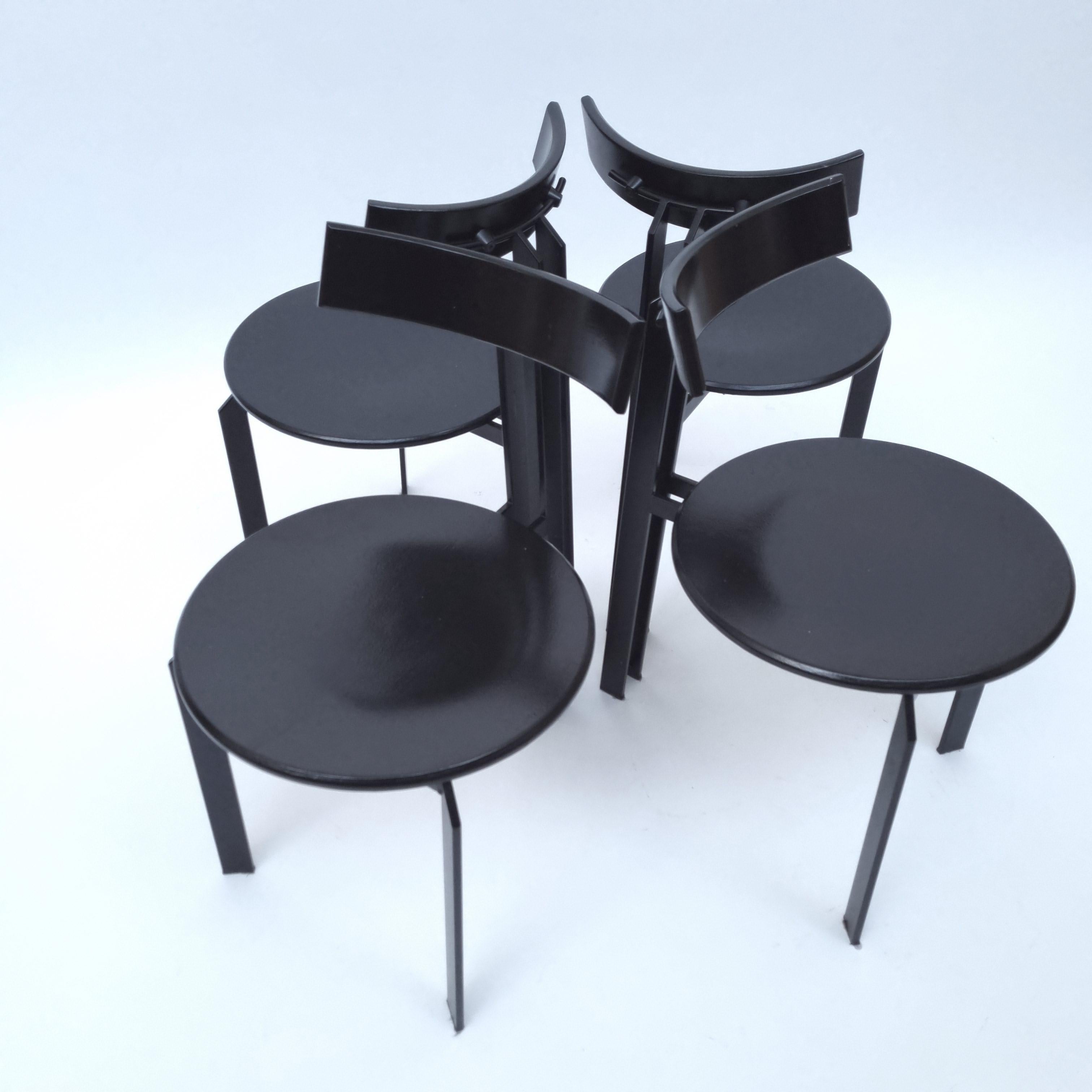 Memphis Style Harvink Zeta Desk/Dining Chairs, 1980s 3
