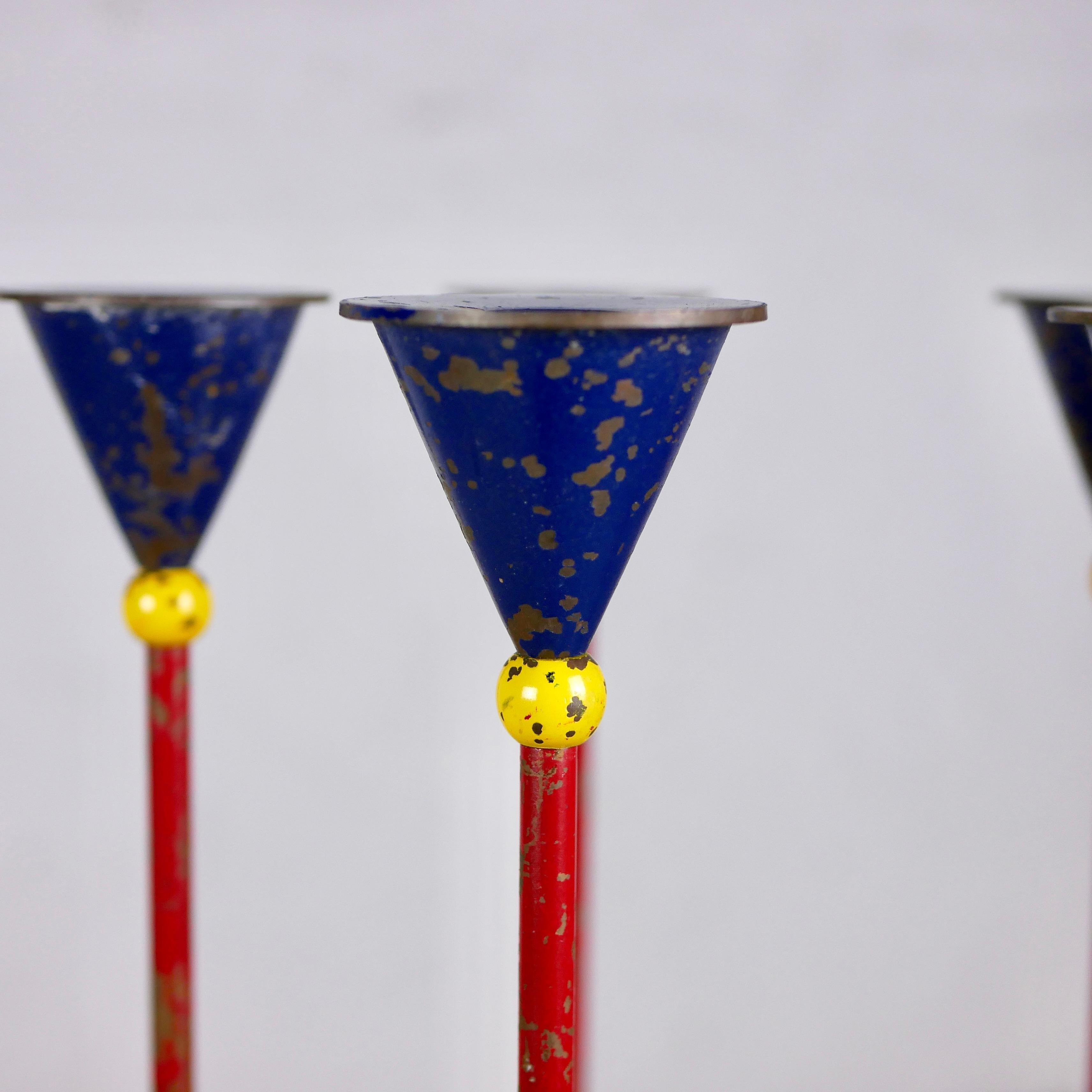 Memphis Style Lacquered Candlesticks 4