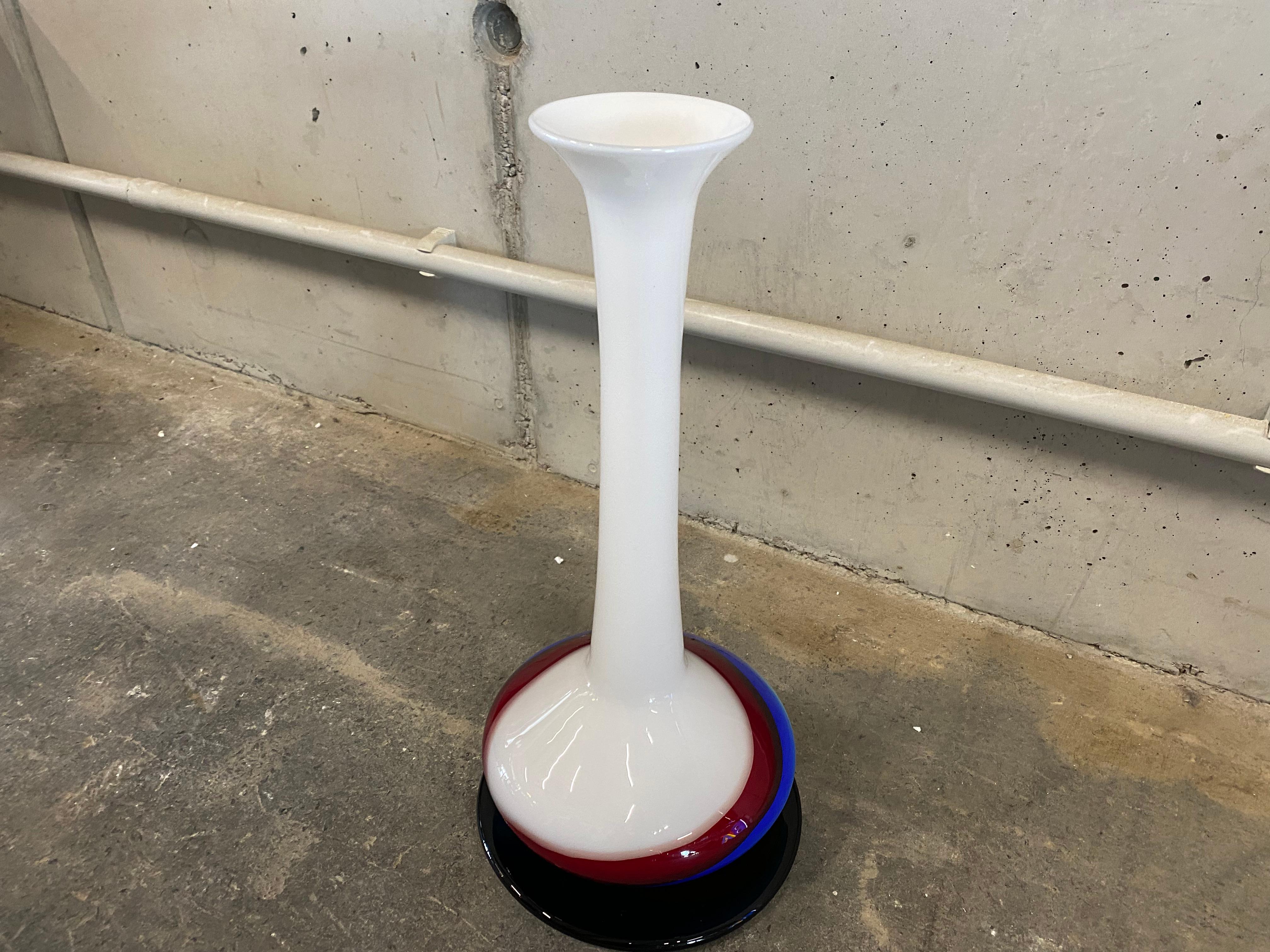 Memphis Style Murano Glass Vase by Heinz Oestergaard for Pauly Murano, 1990s 2