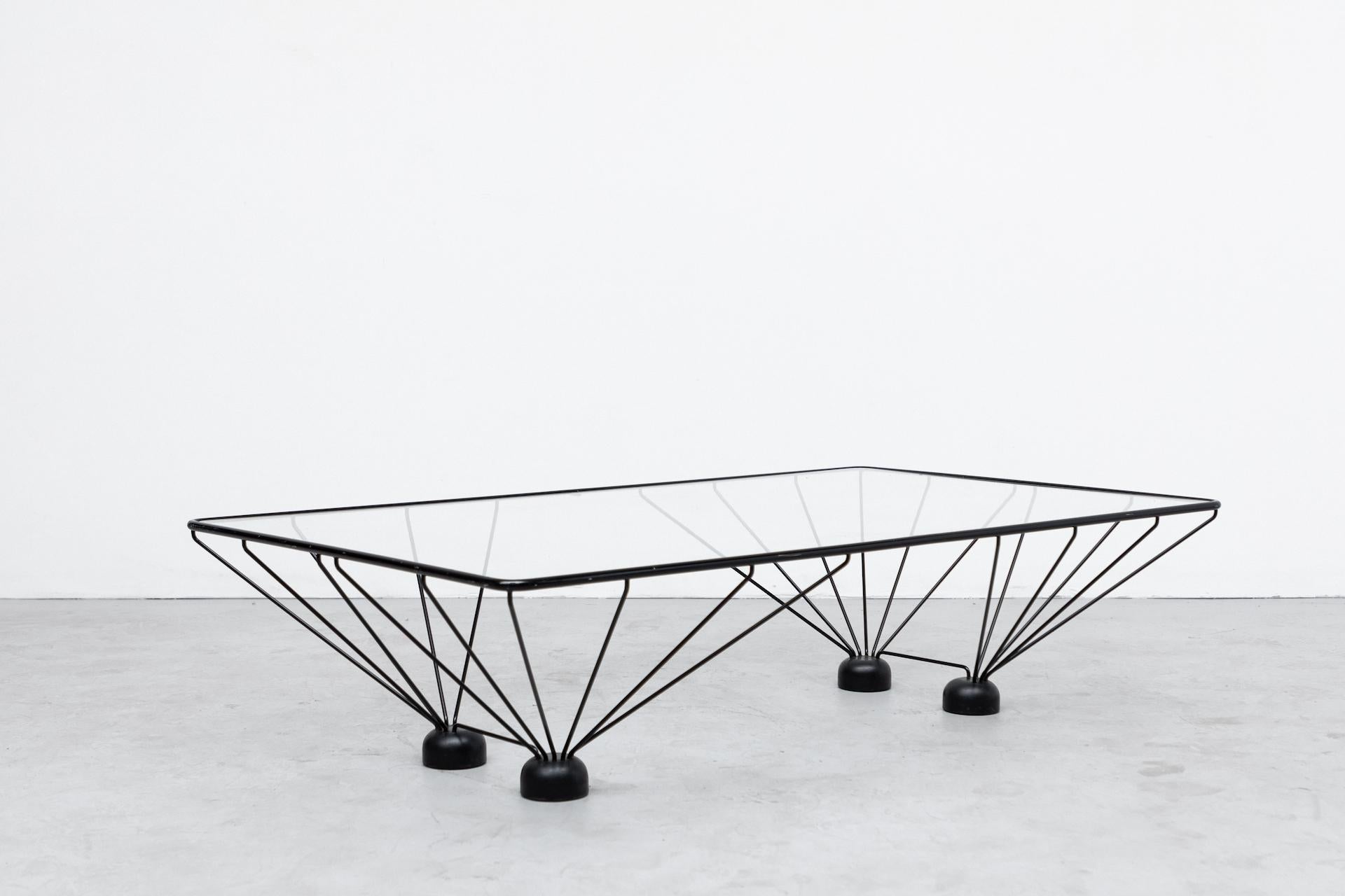 Enameled Memphis Style Paolo Piva Inspired Rectangle Coffee Table