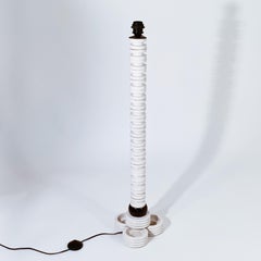 Memphis style. Post-Modern handmade ceramic floor lamp, Italy, 1980s
