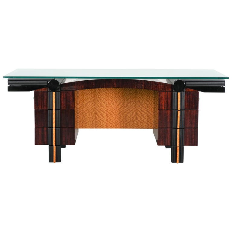 Memphis Style Post Modern Executive Desk by Dakota Jackson, 1980s at