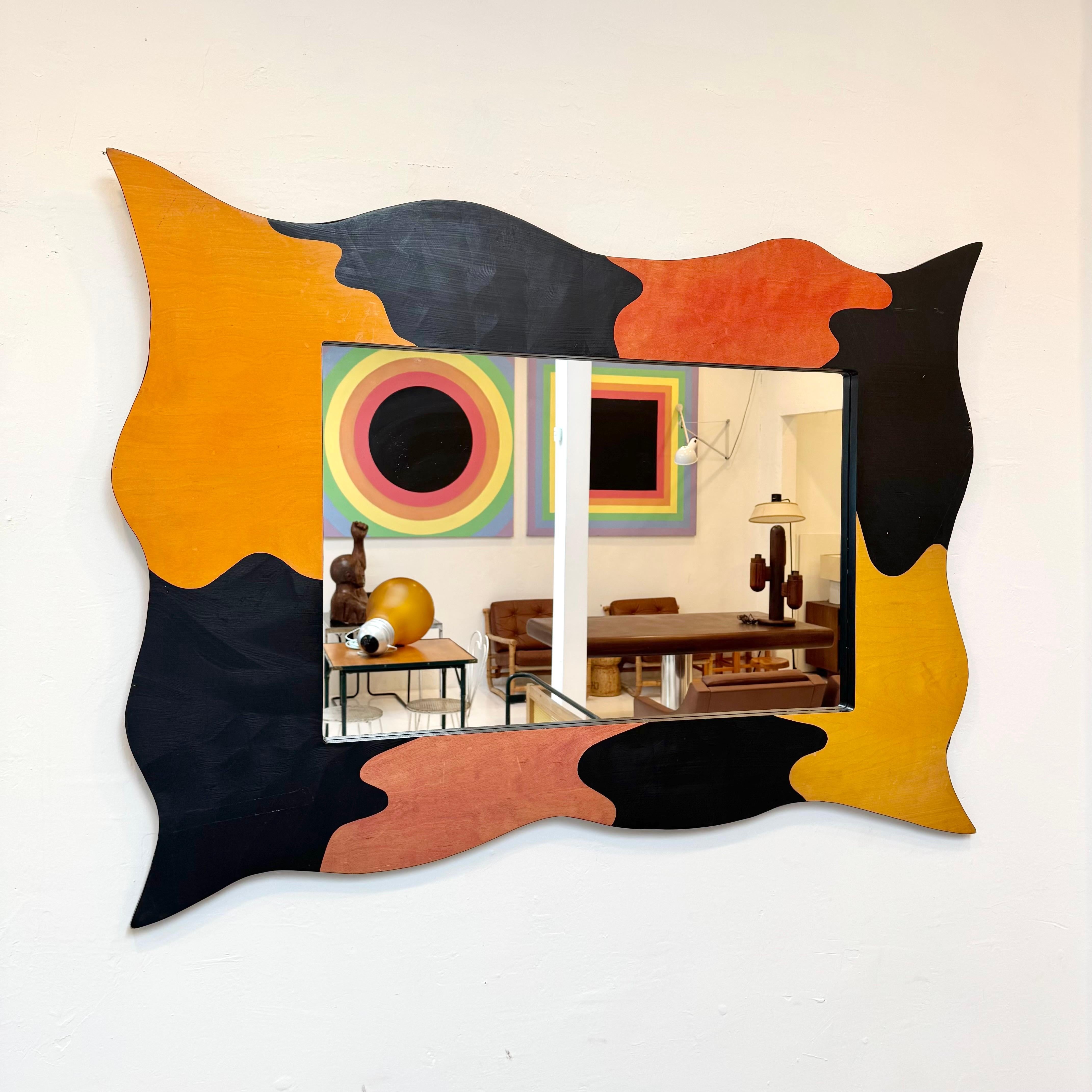 Memphis Style Postmodern Mirror, 1980s USA 5