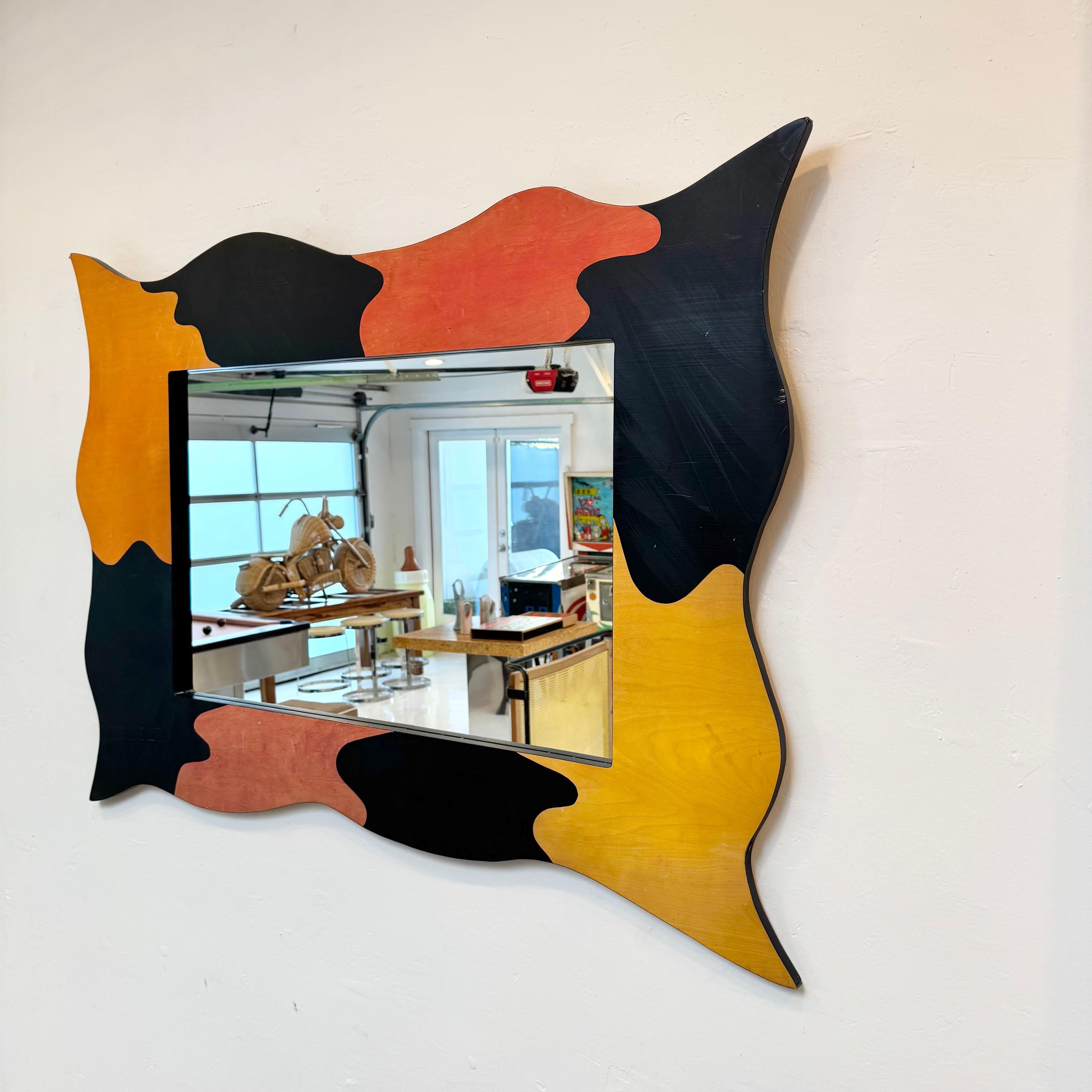 American Memphis Style Postmodern Mirror, 1980s USA