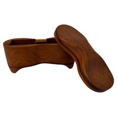 Memphis Style Postmodern Mixed Wood Jewelry Box