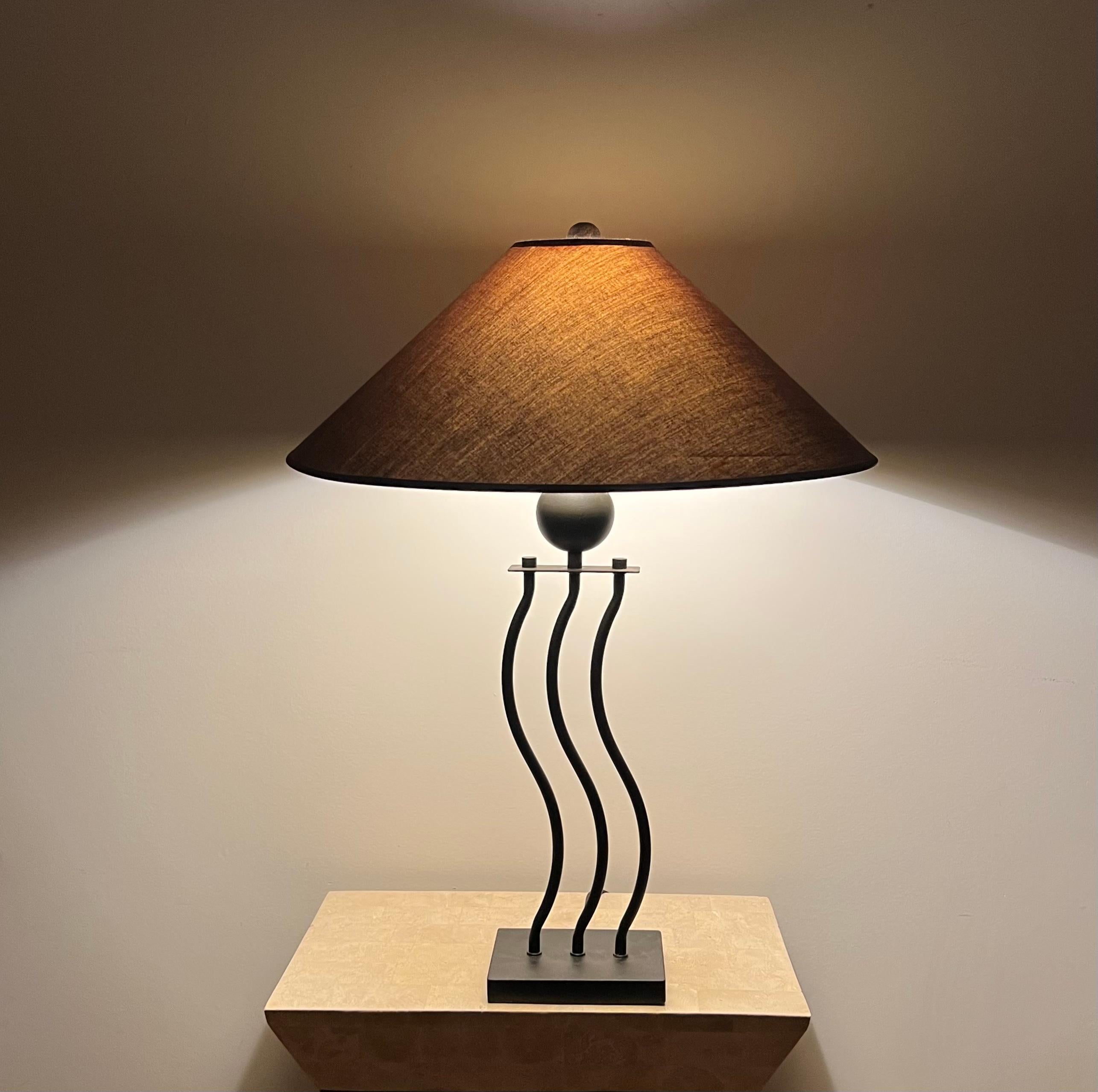 Memphis Style Postmodern Squiggle Table Lamp, 1990s 7