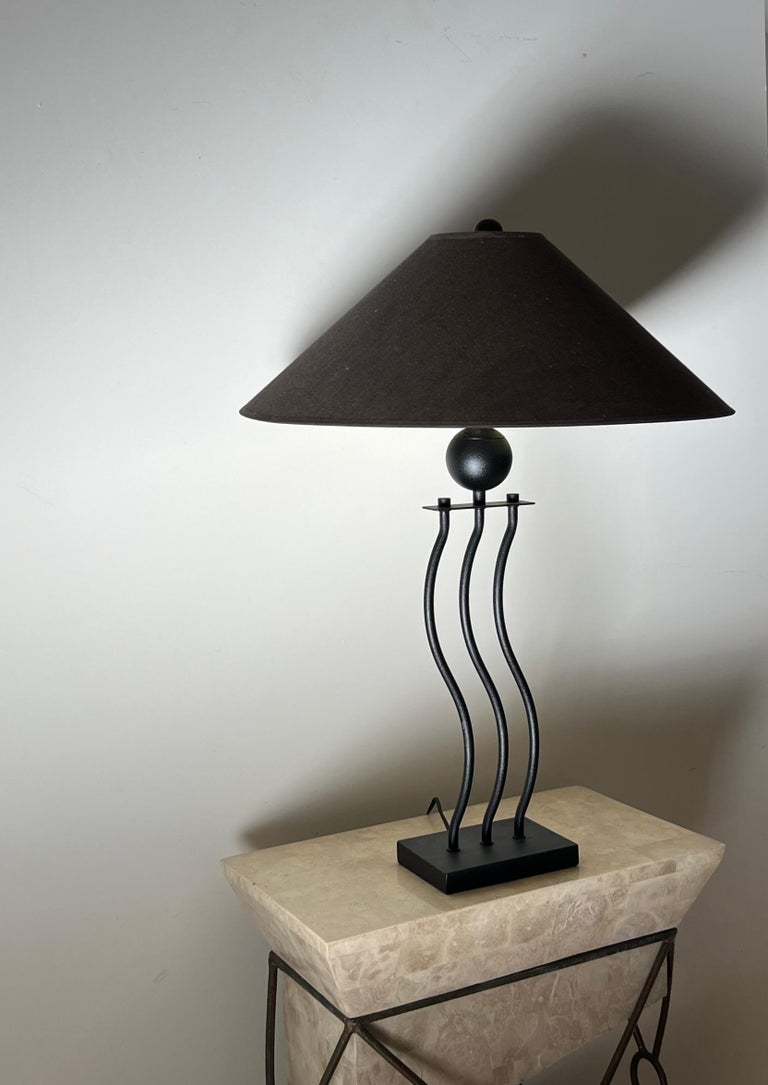 Memphis Style Postmodern Squiggle Table Lamp, 1990s at 1stDibs