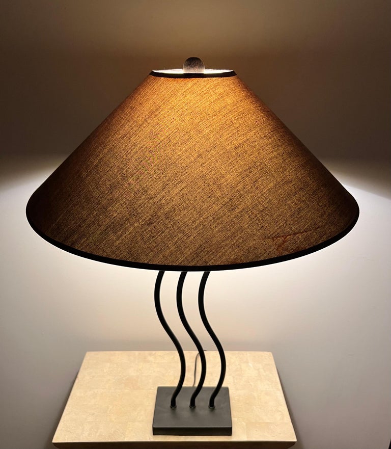 Memphis Style Postmodern Squiggle Table Lamp, 1990s at 1stDibs