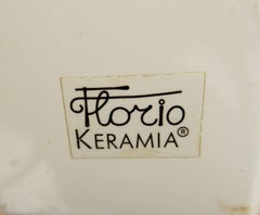 Memphis Style Red Ceramic Vase, Italy by Florio keramia