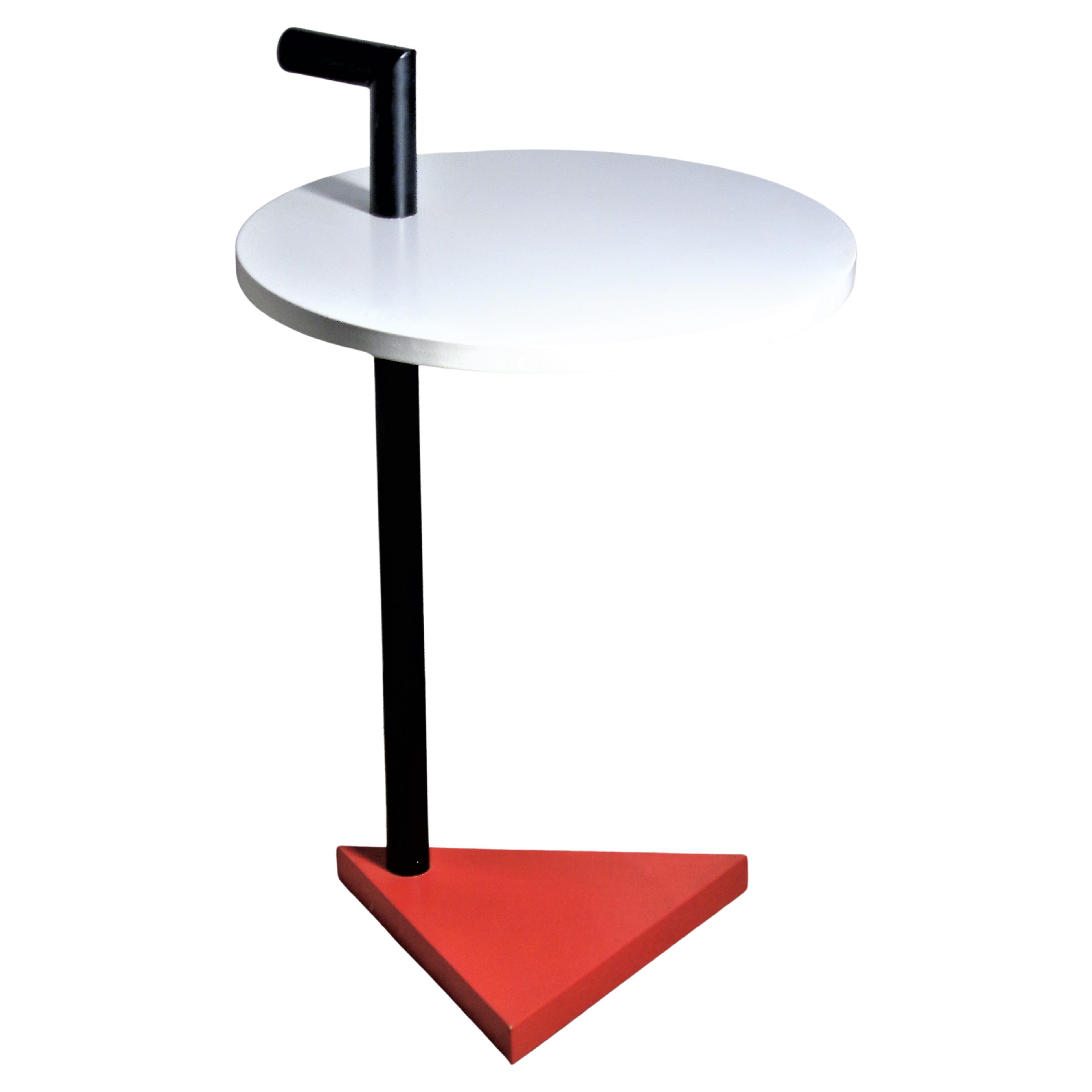 Lacquered Memphis Style Side Table, Made in Sweden, Circa 1980