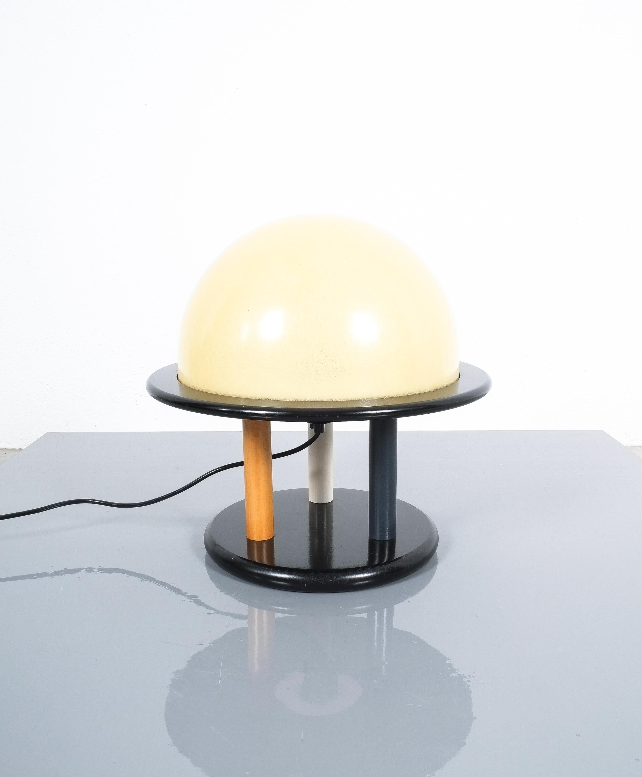 Enameled Memphis Style Table Lamp Fiberglass, circa 1980 For Sale