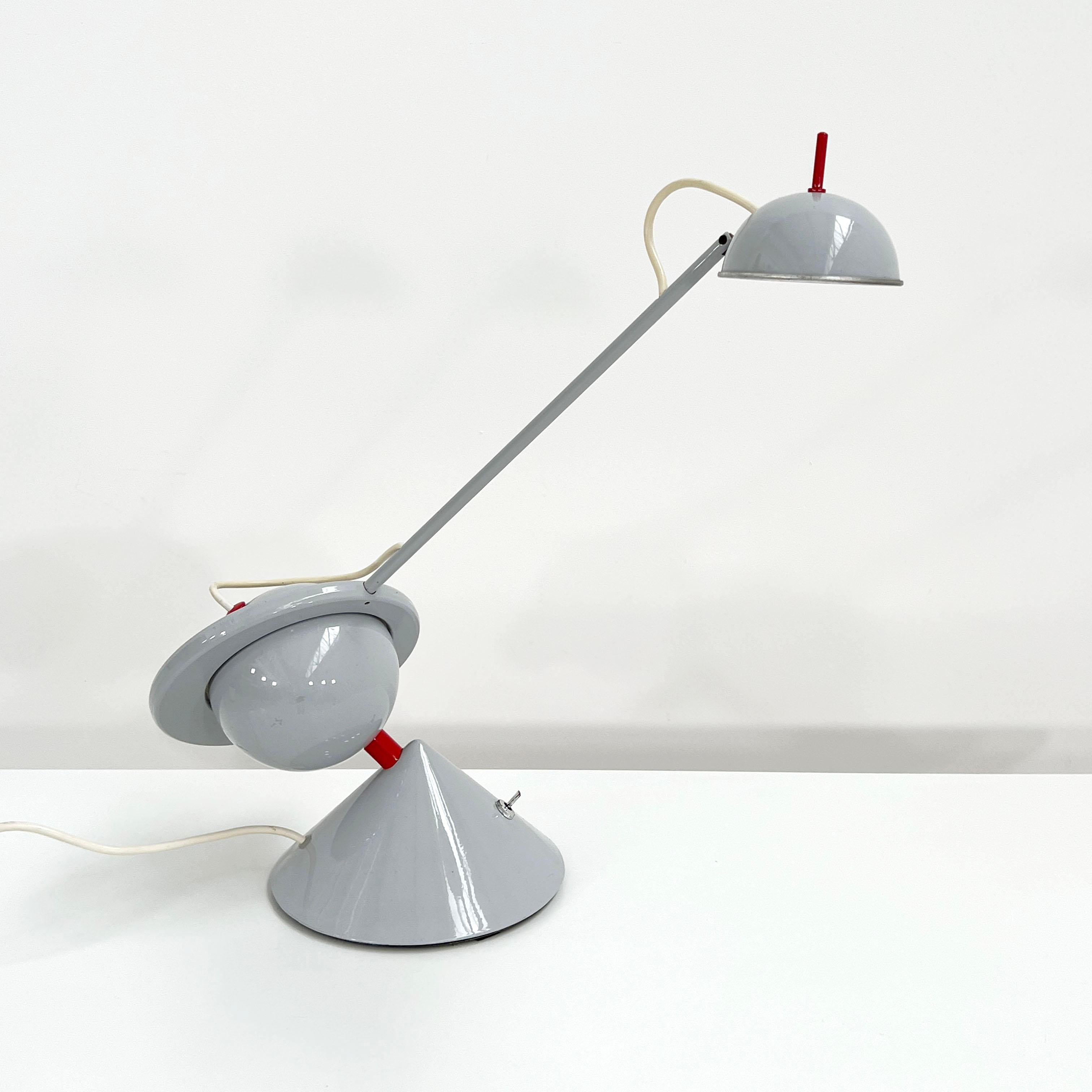 Memphis Style Table Lamp with Counterweight, 1980s For Sale 3