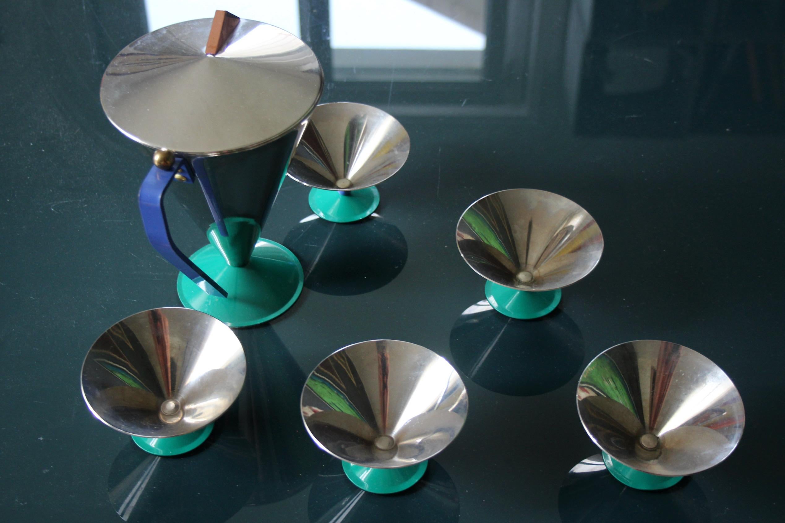 European Memphis style tea set For Sale