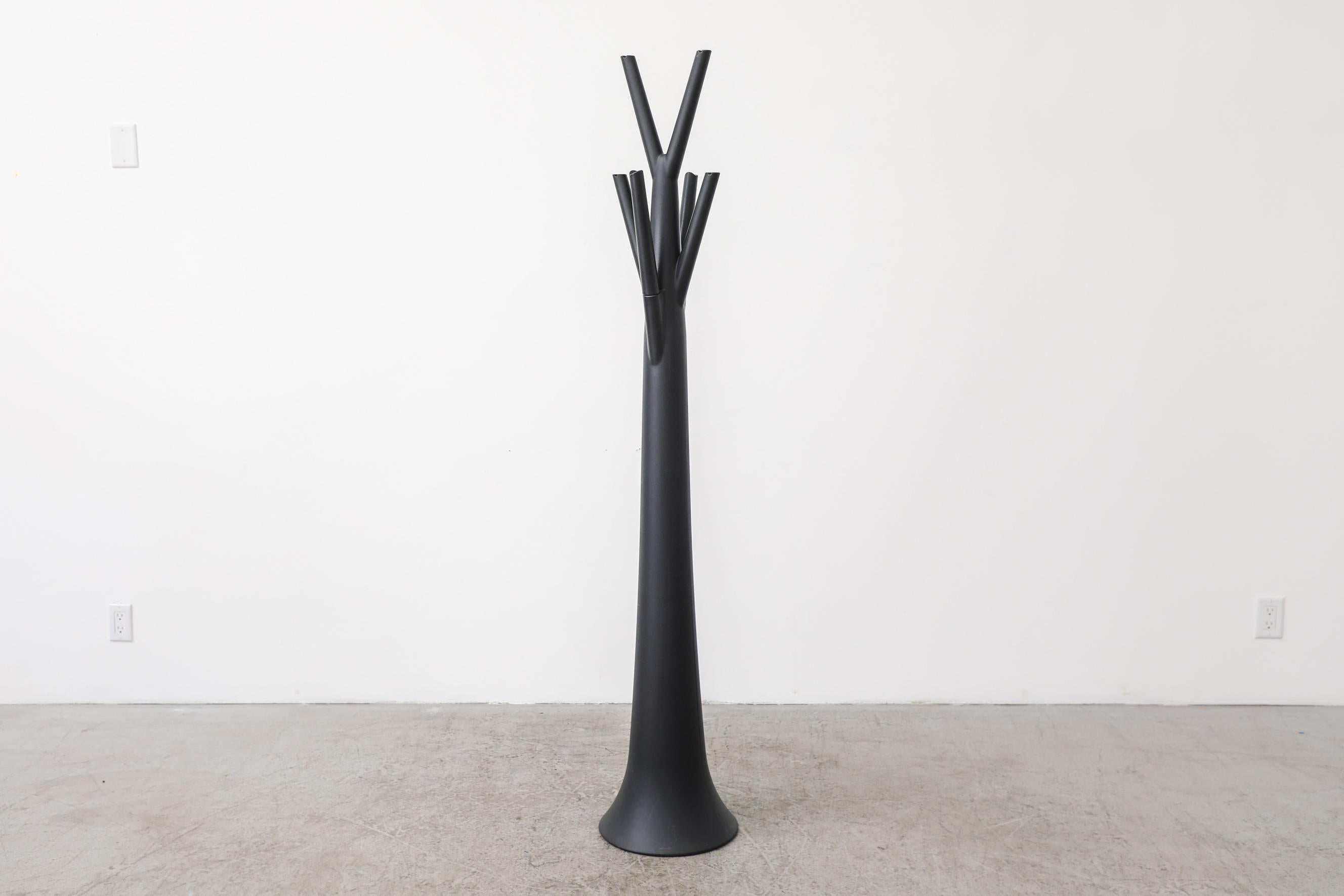 20th Century Memphis Style Dark Gray Heavy Plastic Tree Coat Stand, Bonaldo, Italy