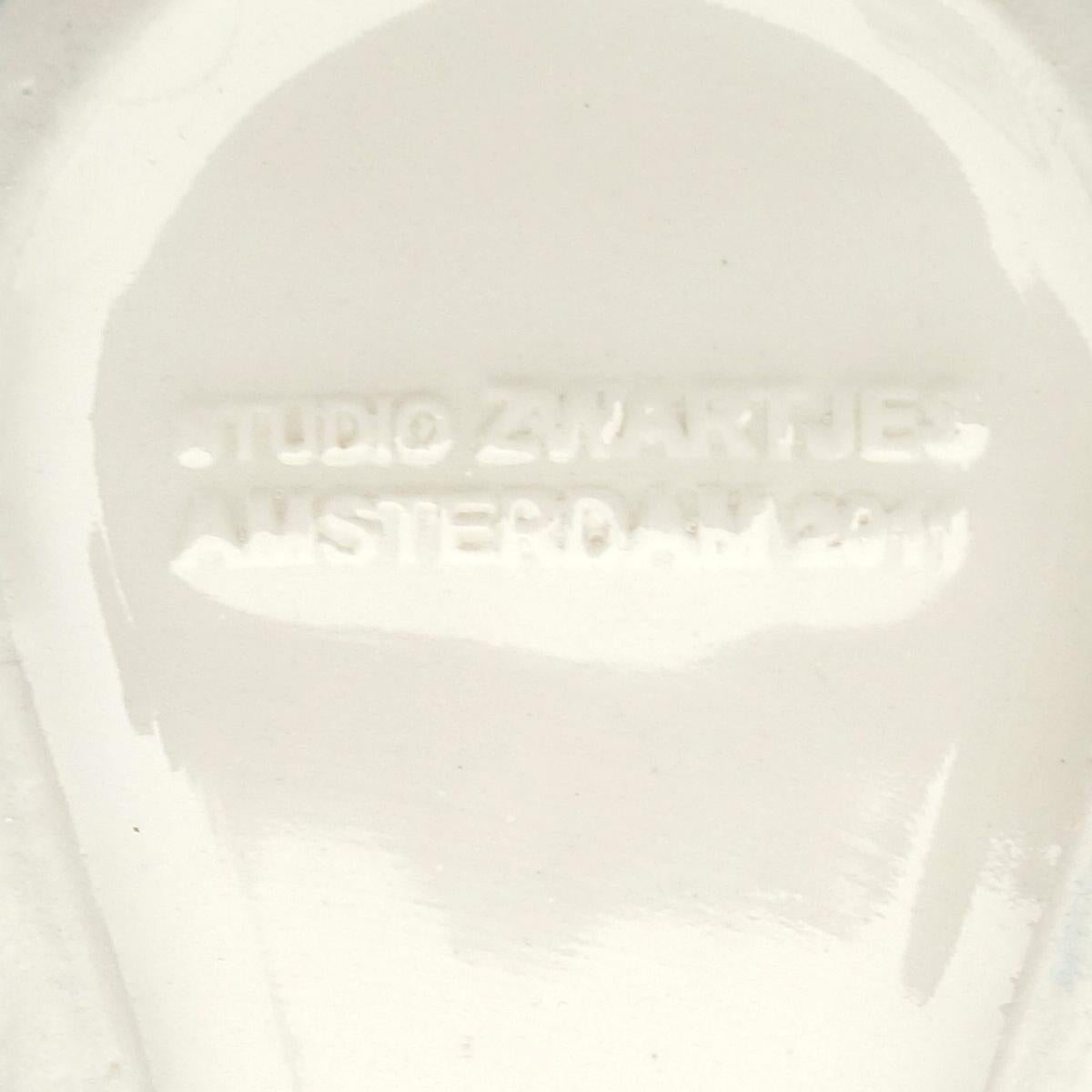 Memphis Style White Ceramic Carafe by Studio Zwartjes in Amsterdam For Sale 4